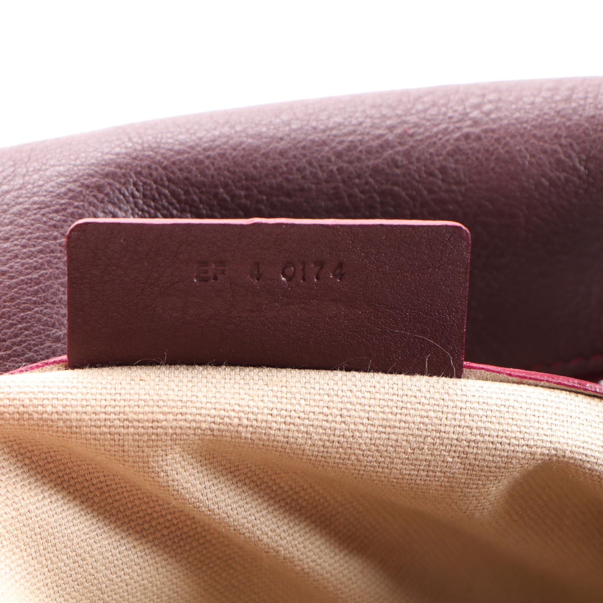 Givenchy Pandora Pure Two-Way Satchel in Oxblood and Beige Sugar Grained Leather