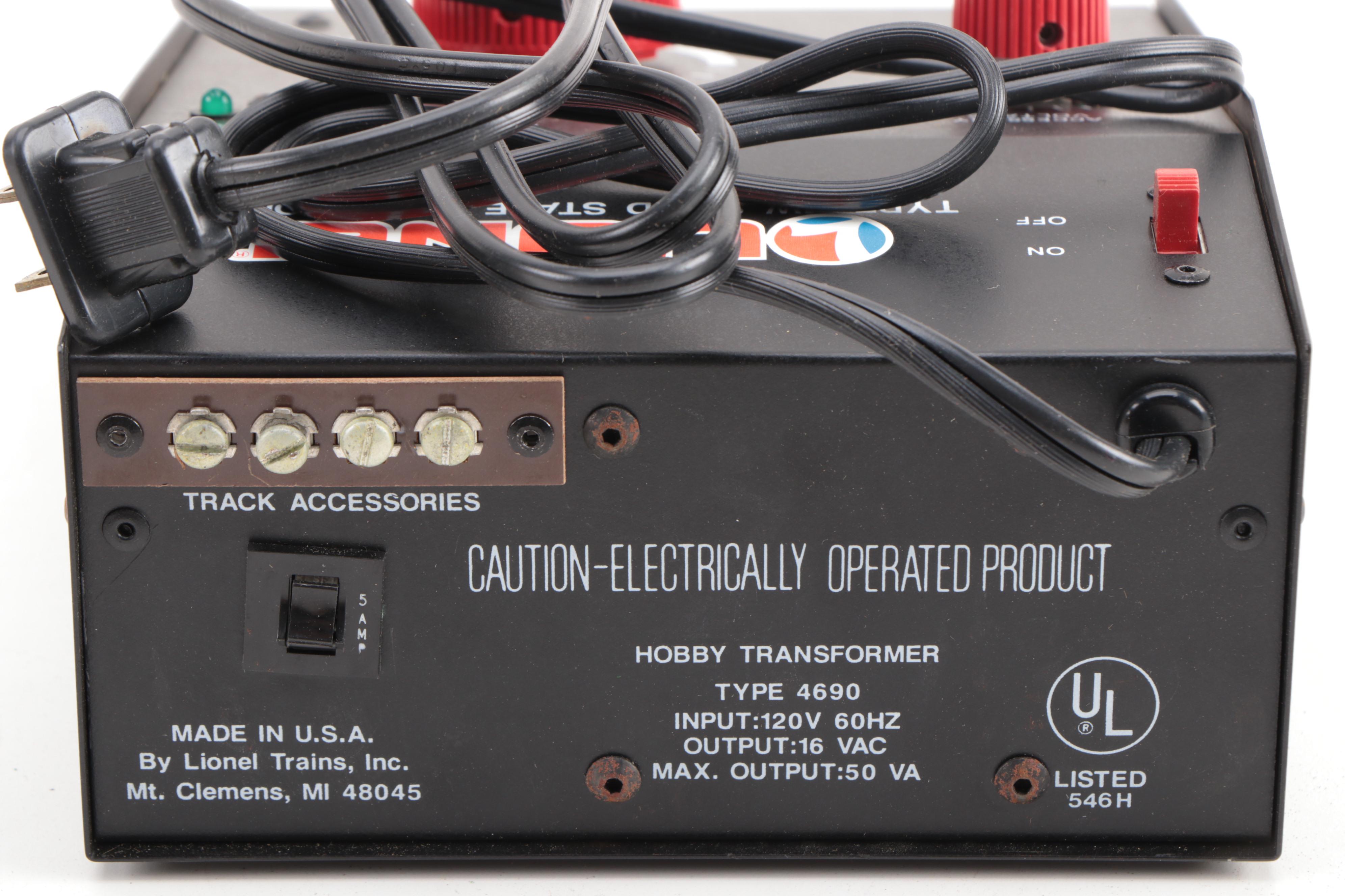 Train Accessories and Track with Lionel O/027 Gauge MW Transformer in Box