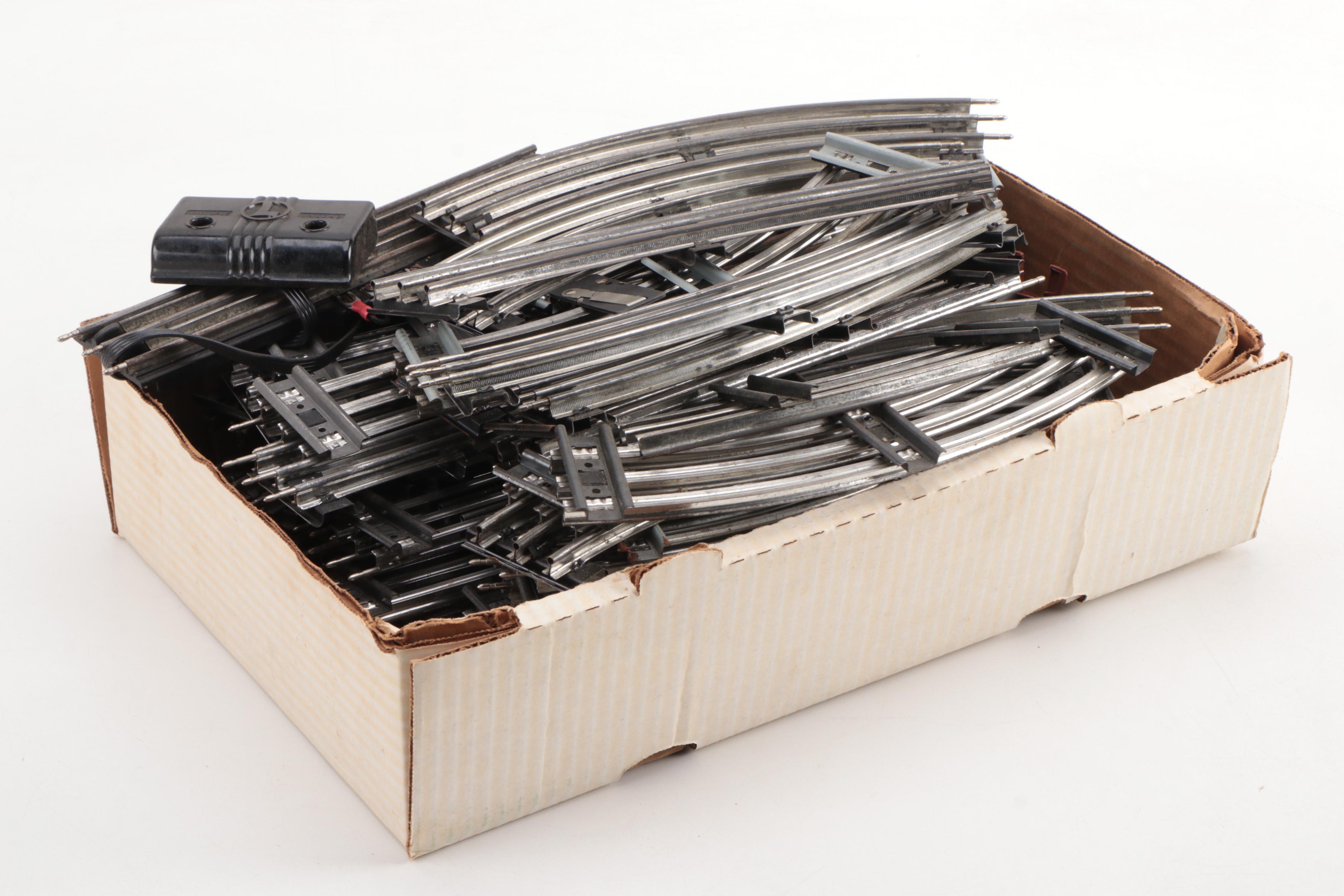 Train Accessories and Track with Lionel O/027 Gauge MW Transformer in Box