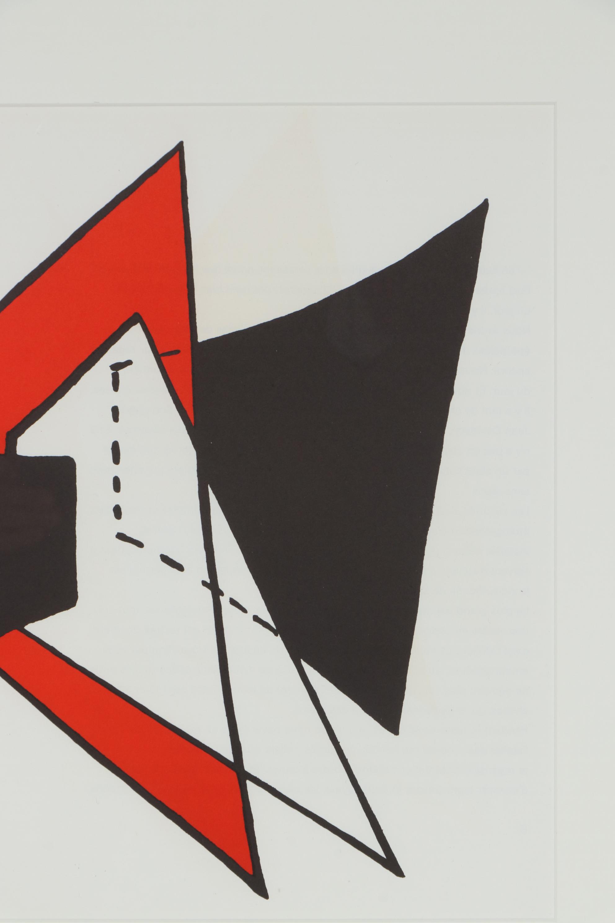 Alexander Calder Double-Page Color Lithograph for "Derrière le Miroir", 1963