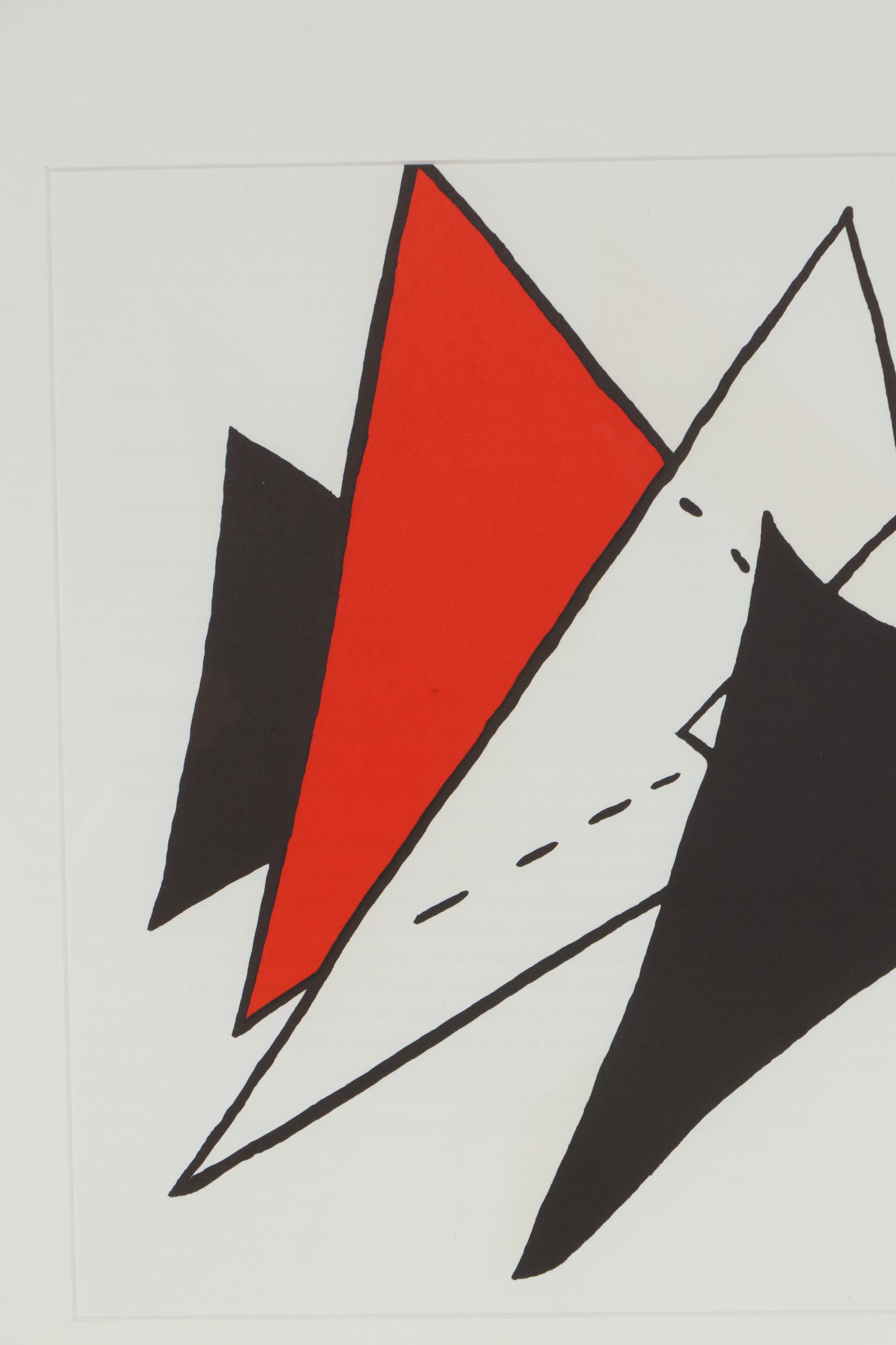 Alexander Calder Double-Page Color Lithograph for "Derrière le Miroir", 1963