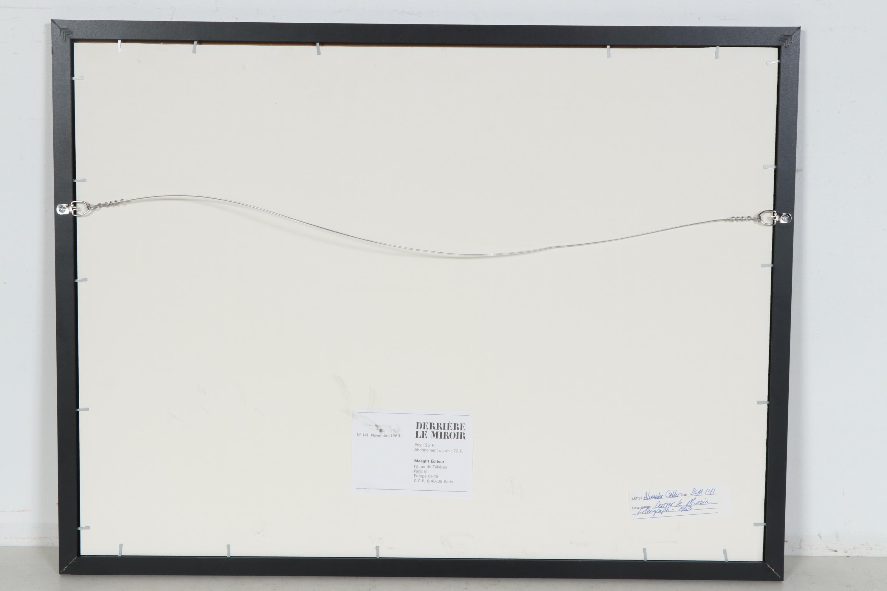 Alexander Calder Double-Page Color Lithograph for "Derrière le Miroir", 1963