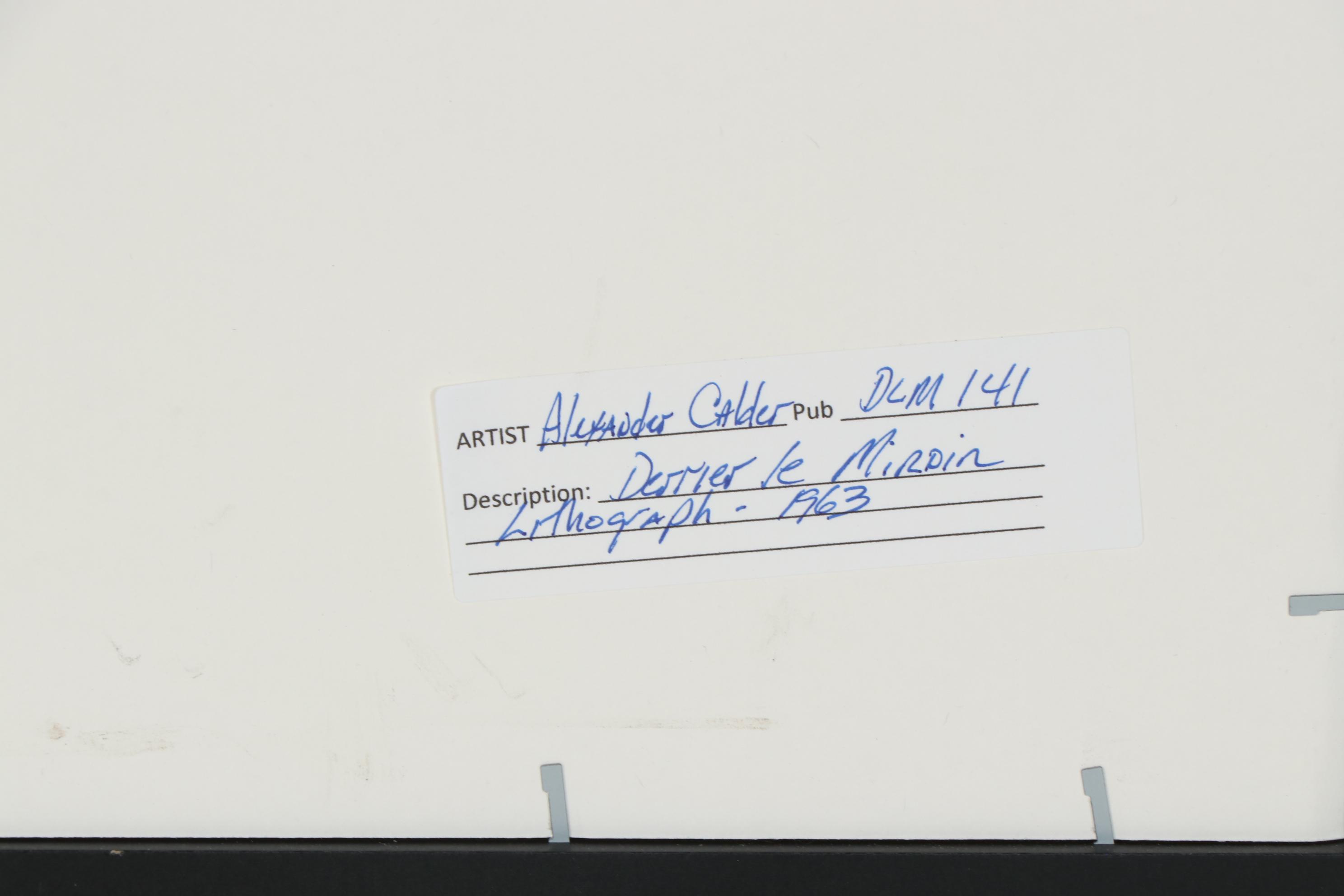 Alexander Calder Double-Page Color Lithograph for "Derrière le Miroir", 1963