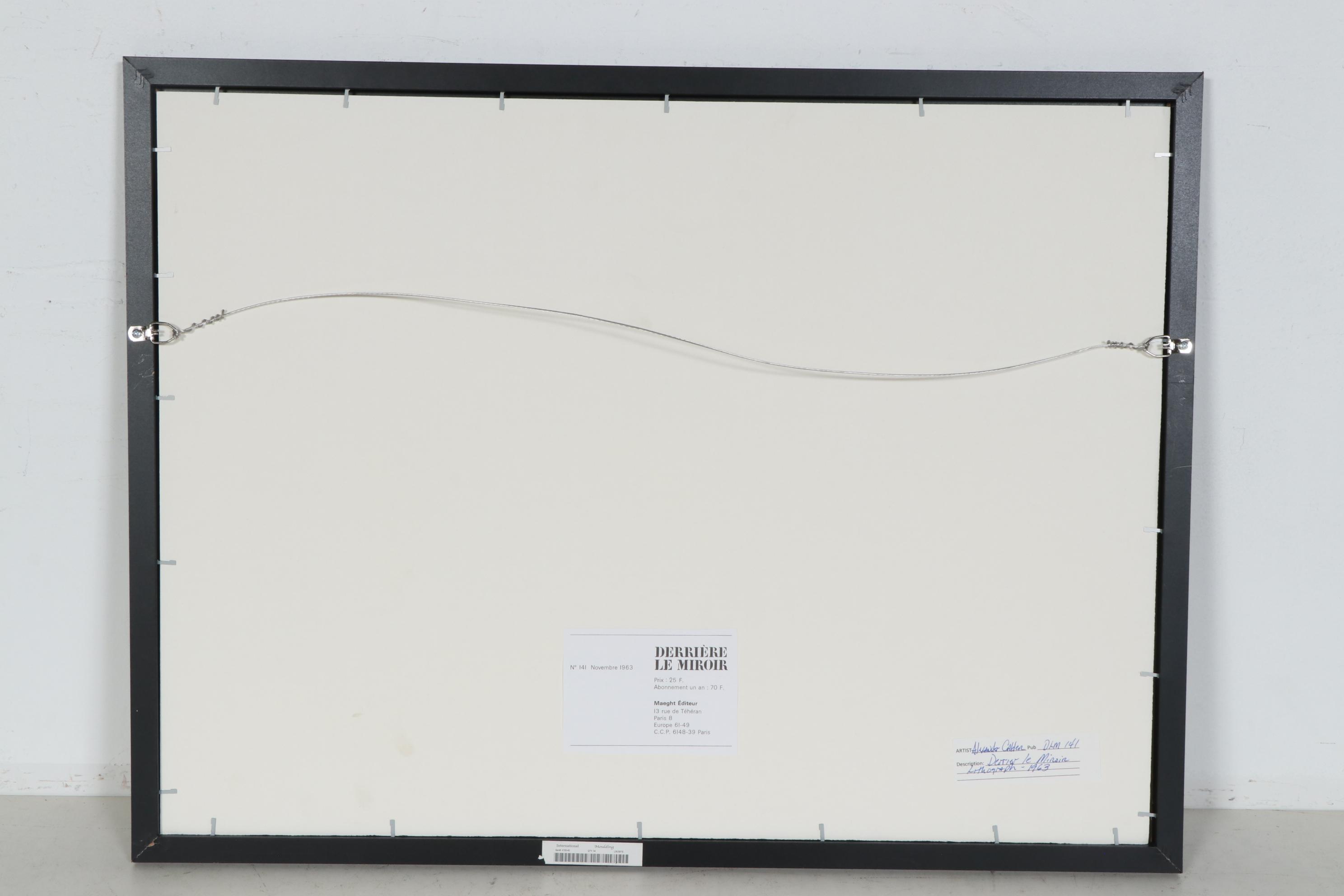 Alexander Calder Double-Page Color Lithograph for "Derrière le Miroir", 1963