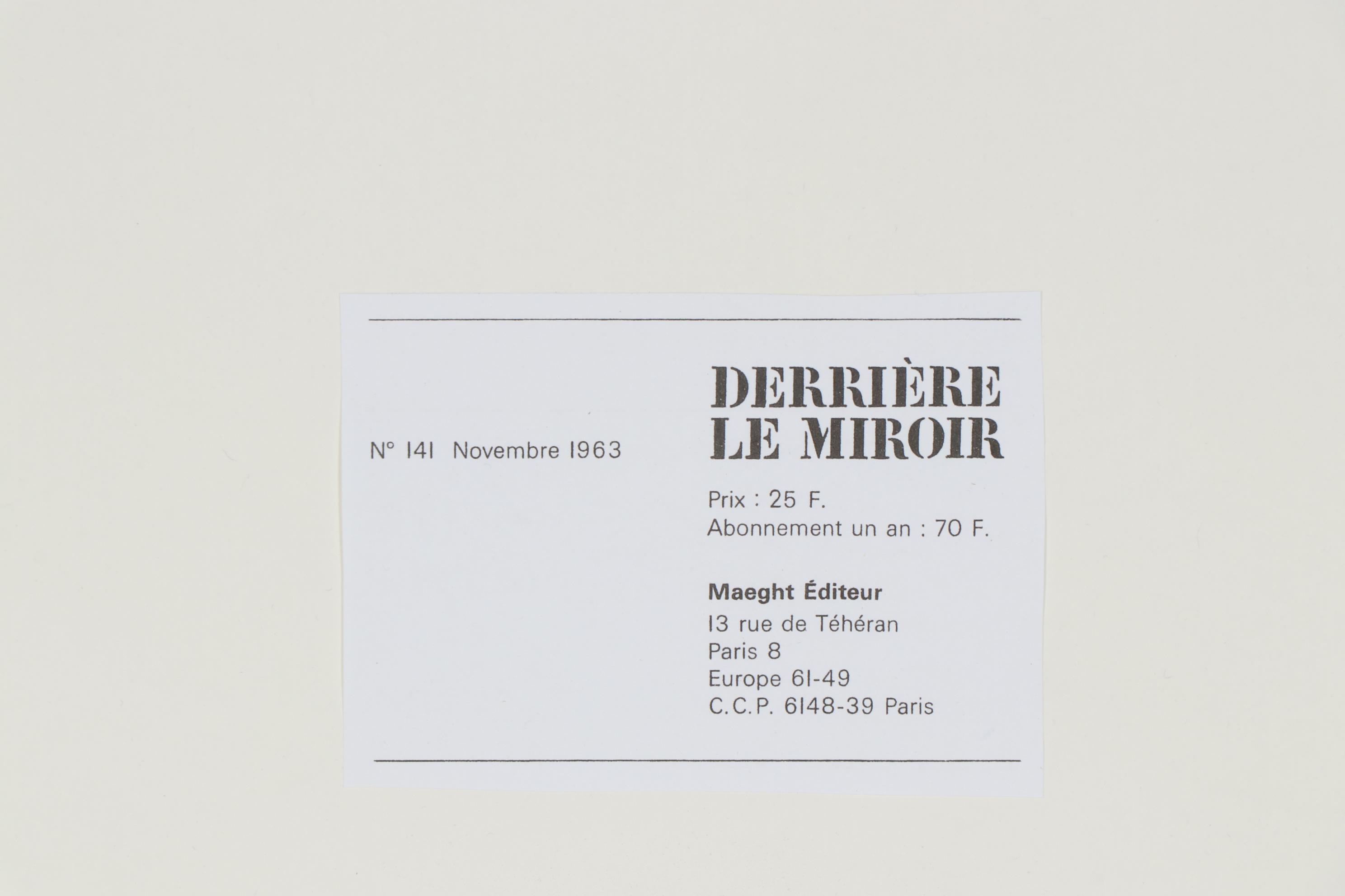 Alexander Calder Double-Page Color Lithograph for "Derrière le Miroir", 1963