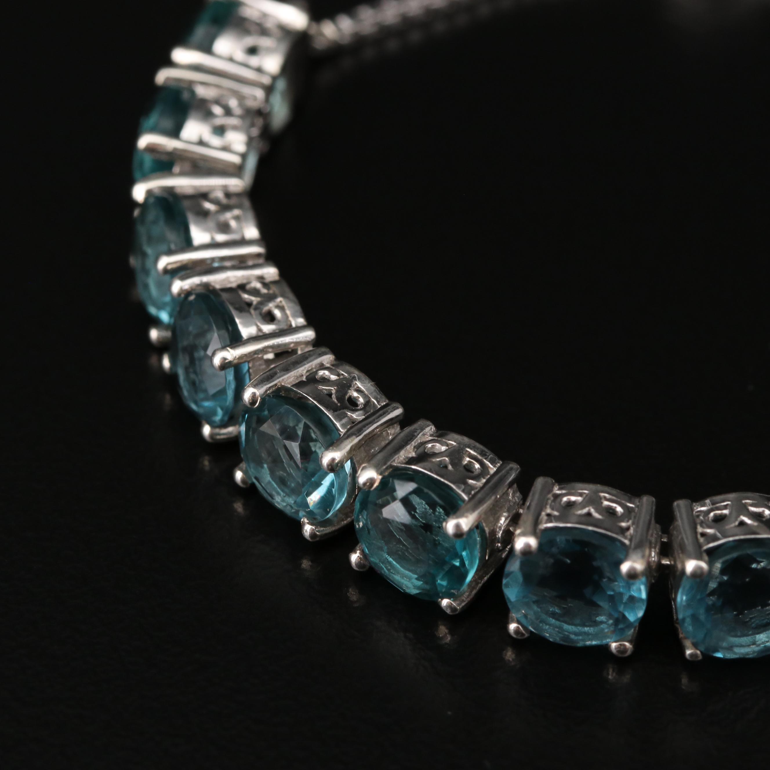 Sterling Silver Fluorite Bolo Bracelet