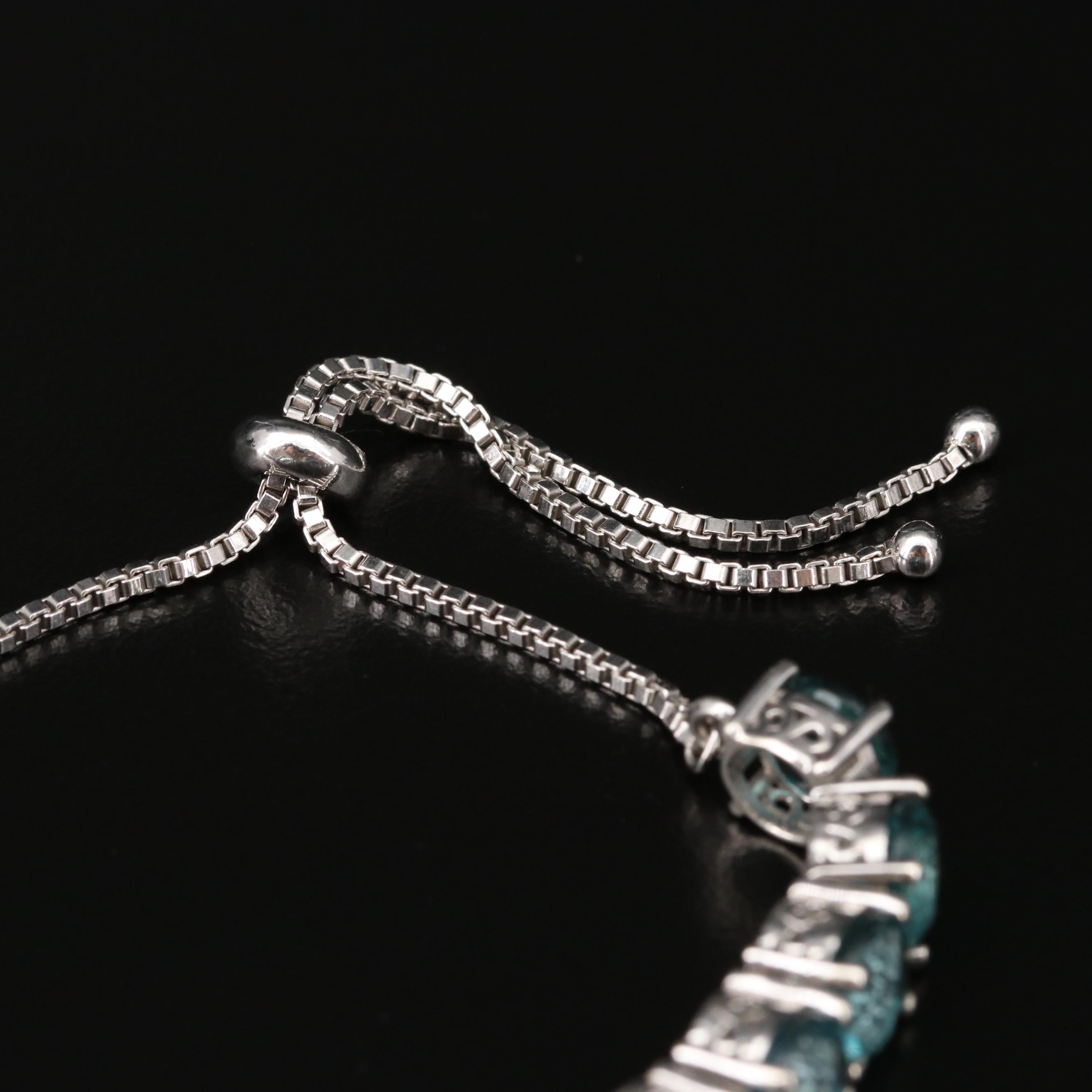 Sterling Silver Fluorite Bolo Bracelet