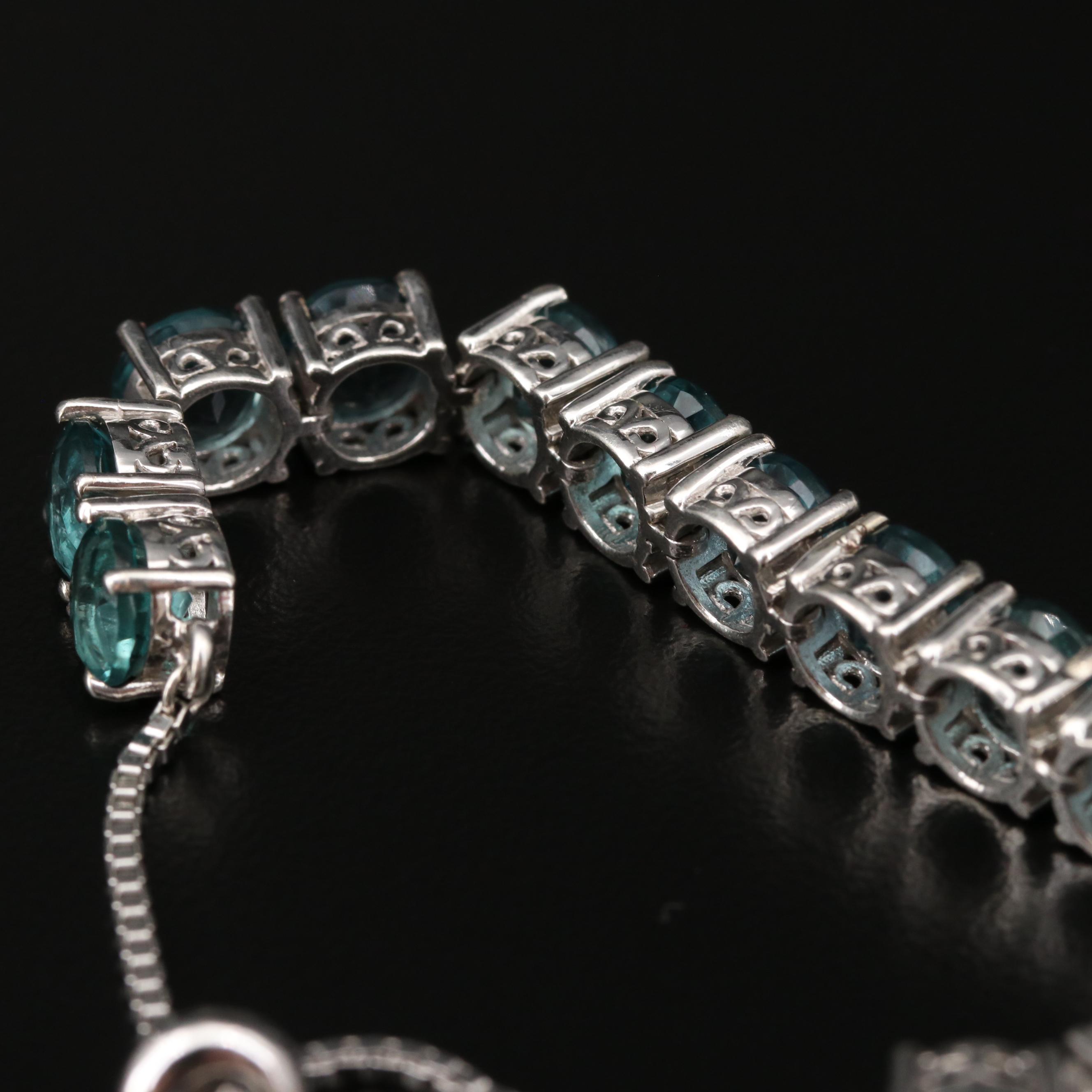 Sterling Silver Fluorite Bolo Bracelet