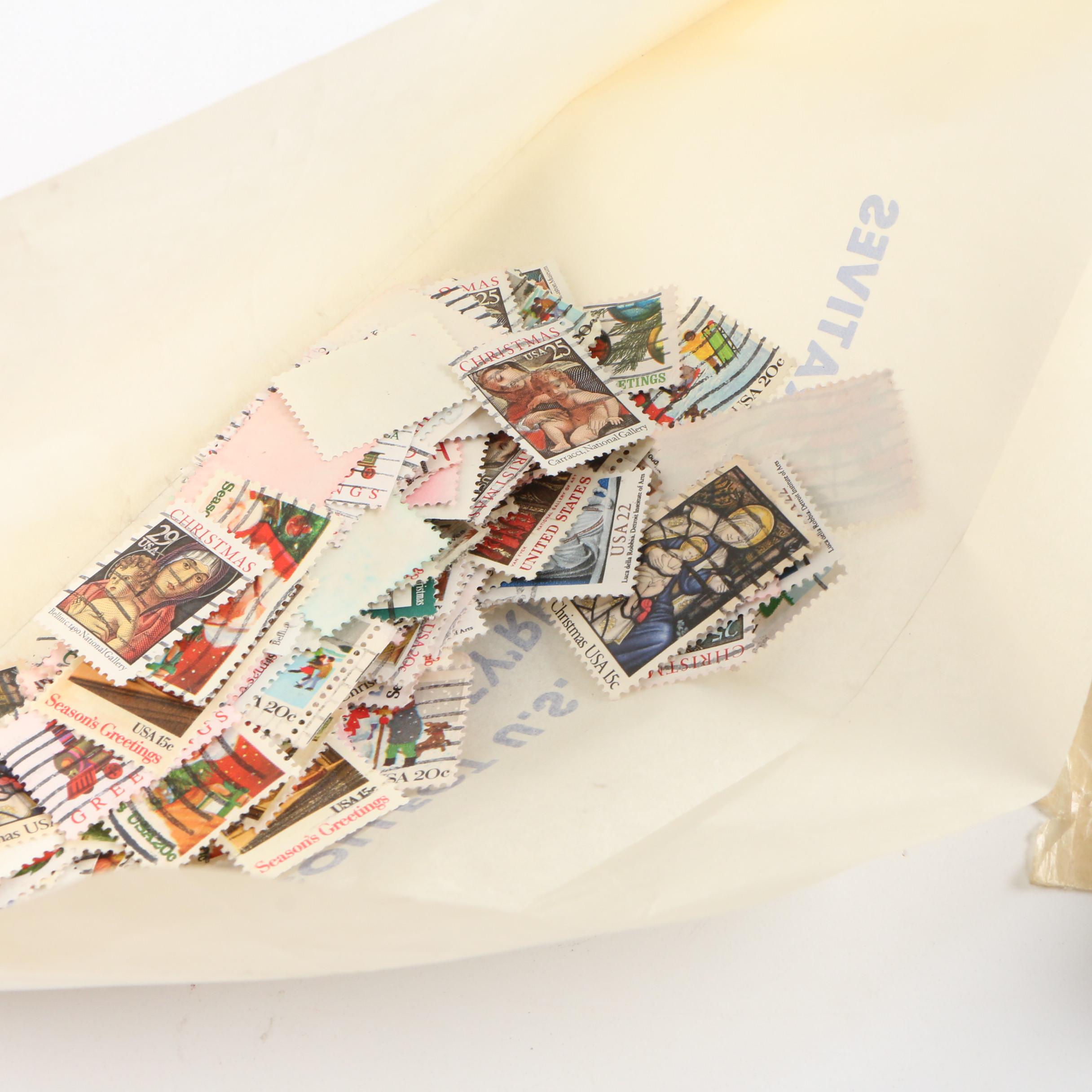 Collection of Vintage and Modern US Postage Stamps