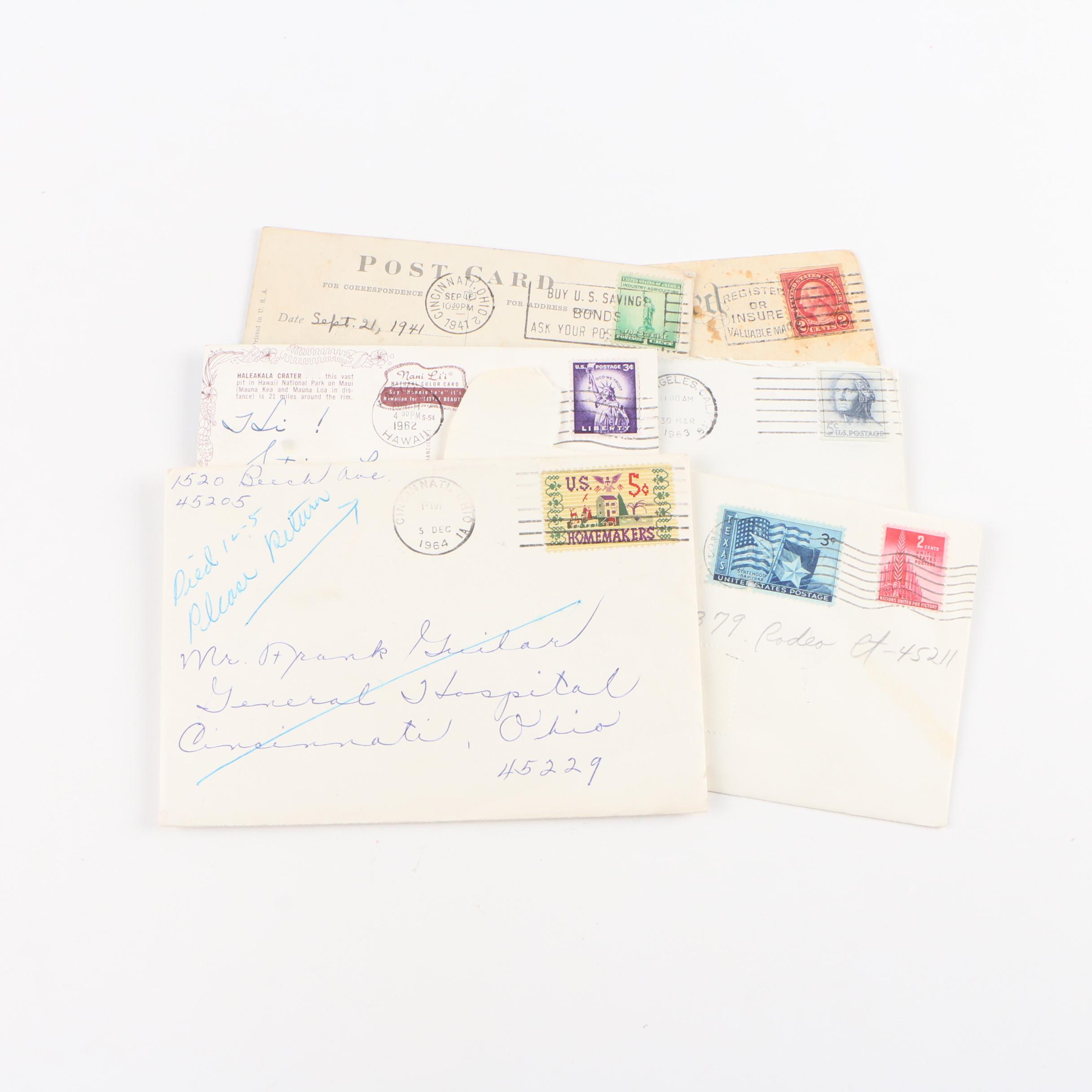 Collection of Vintage and Modern US Postage Stamps