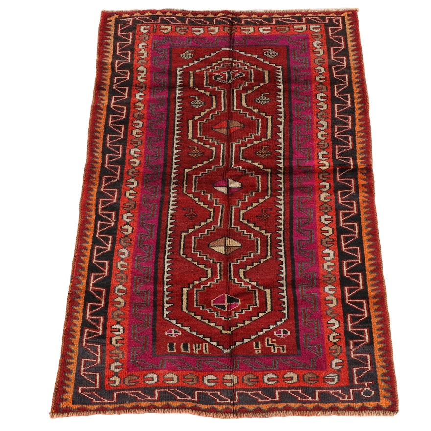 4'5 x 7'0 Hand-Knotted Persian Shiraz Wool Rug