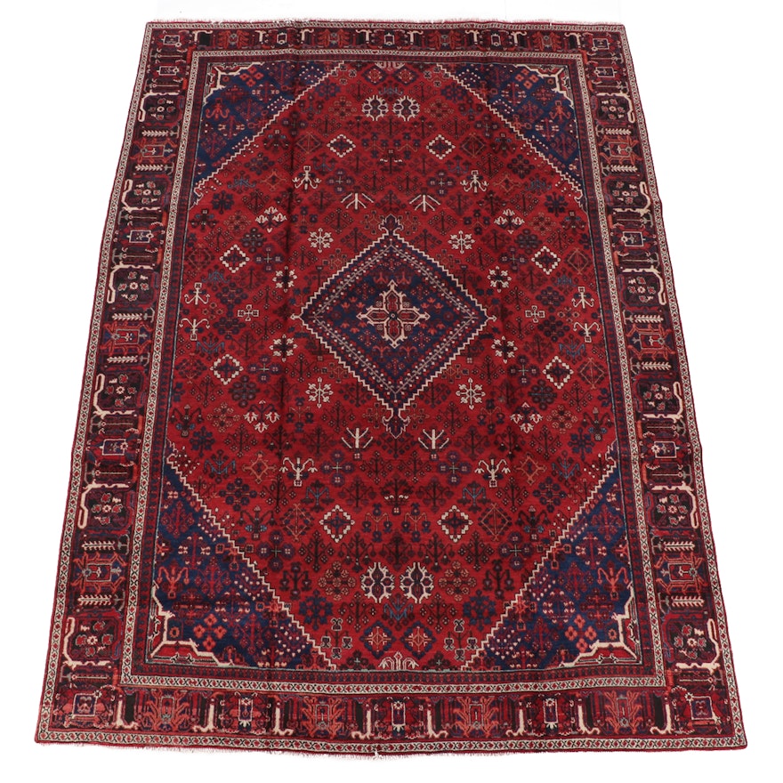 7'9 x 11'1 Hand-Knotted Persian Ardabil Wool Rug