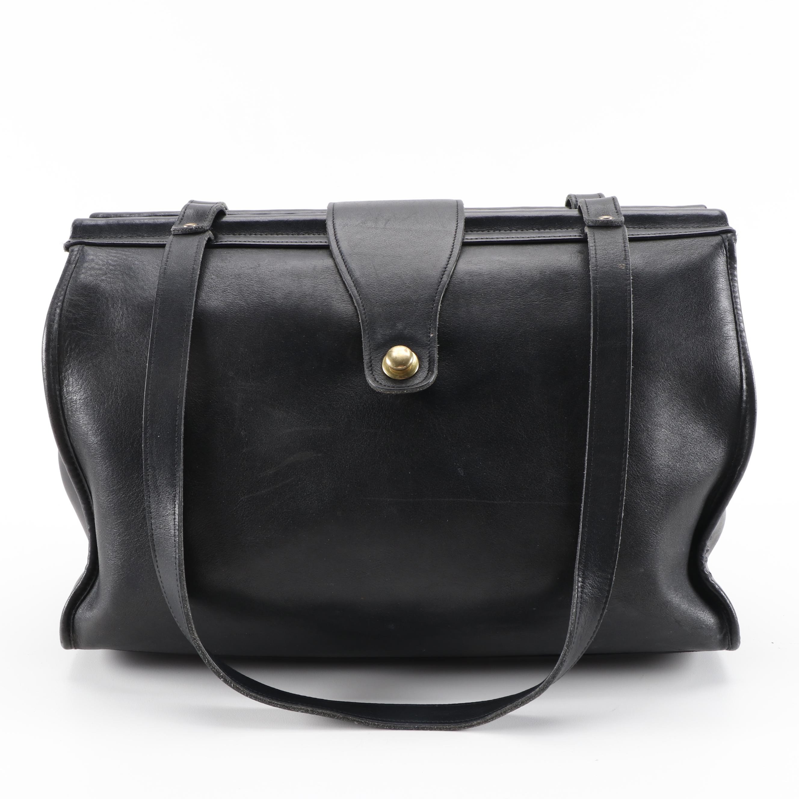 Coach Barclay Tote in Black Glove-Tanned Leather
