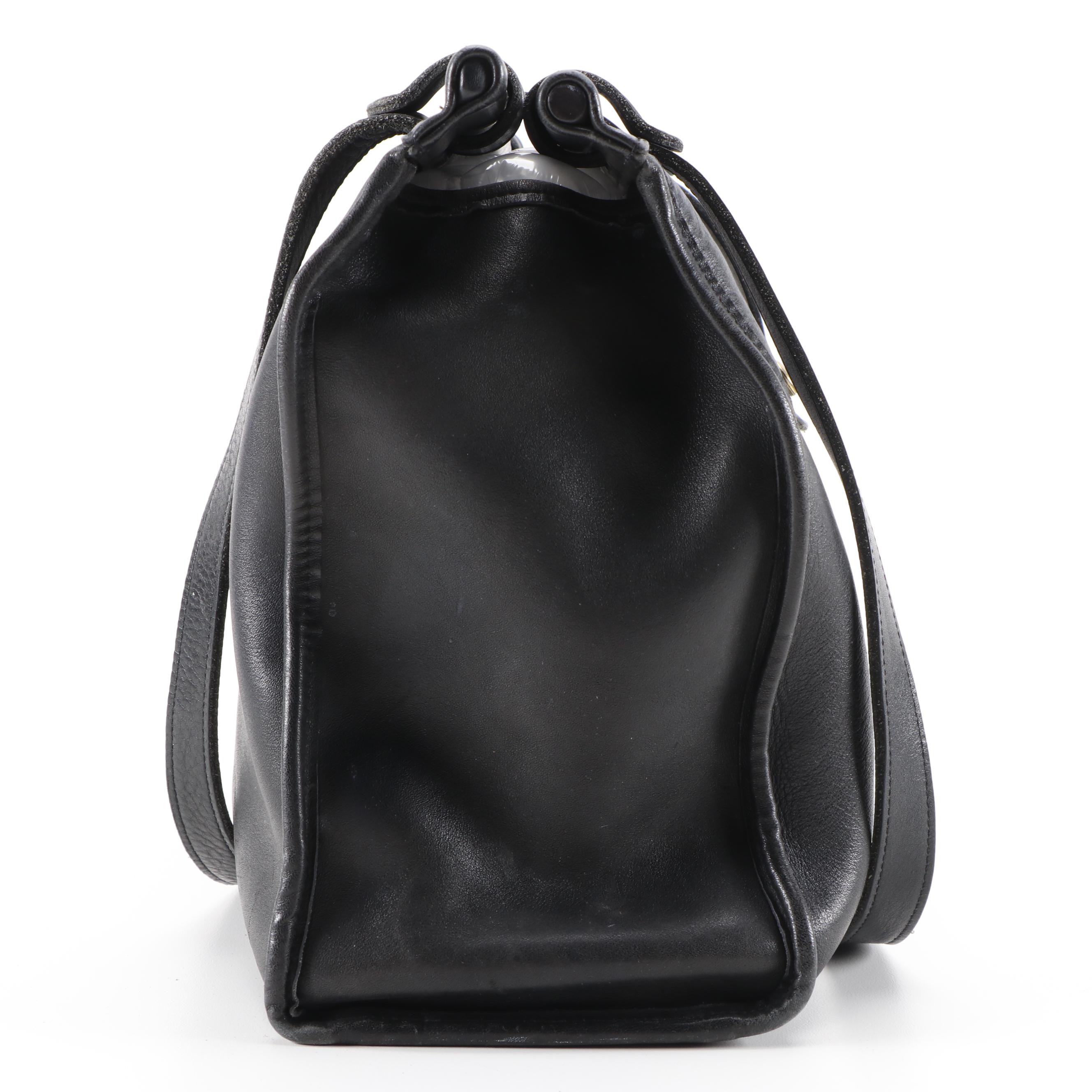 Coach Barclay Tote in Black Glove-Tanned Leather