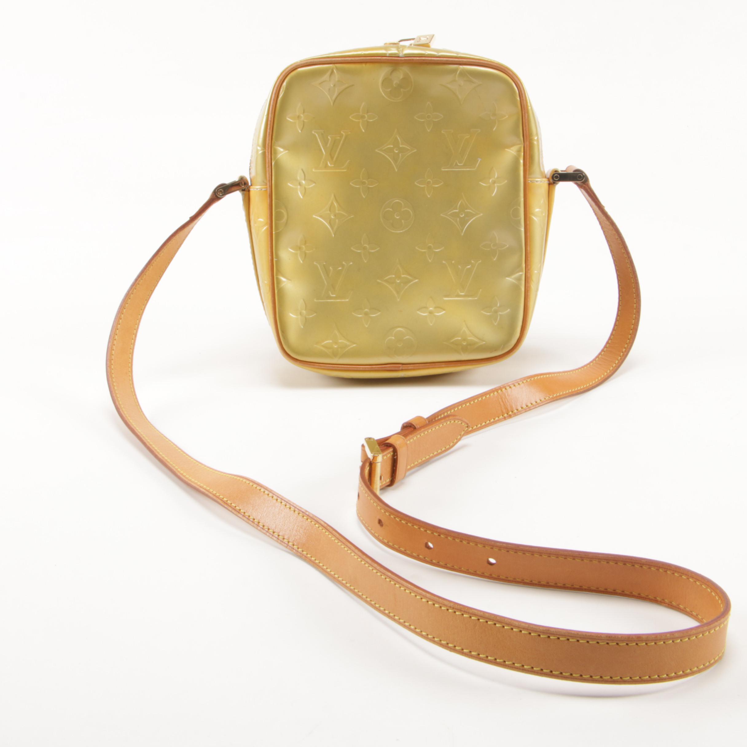 Louis Vuitton Wooster Crossbody Bag in Monogram Vernis and Vachetta Leather