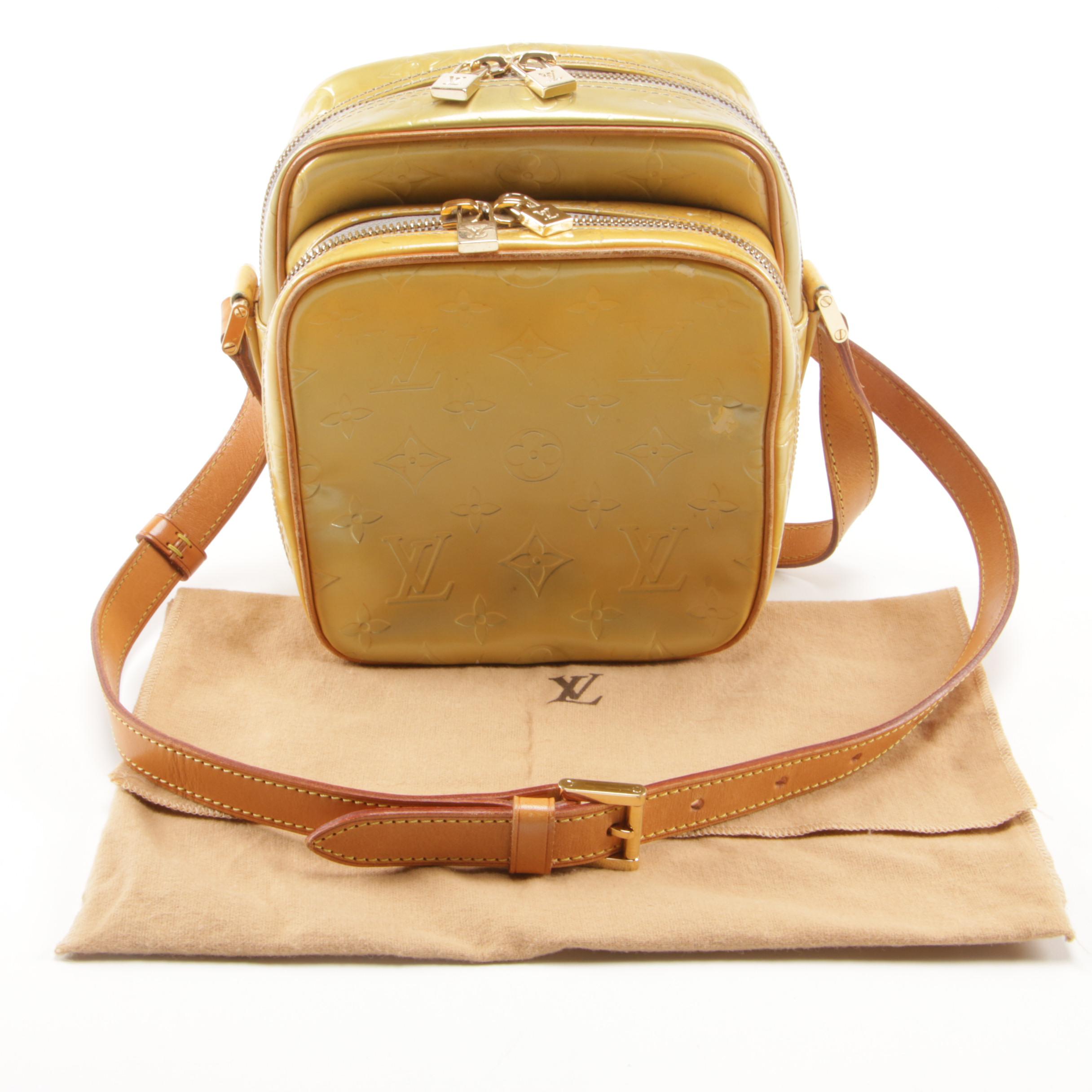 Louis Vuitton Wooster Crossbody Bag in Monogram Vernis and Vachetta Leather