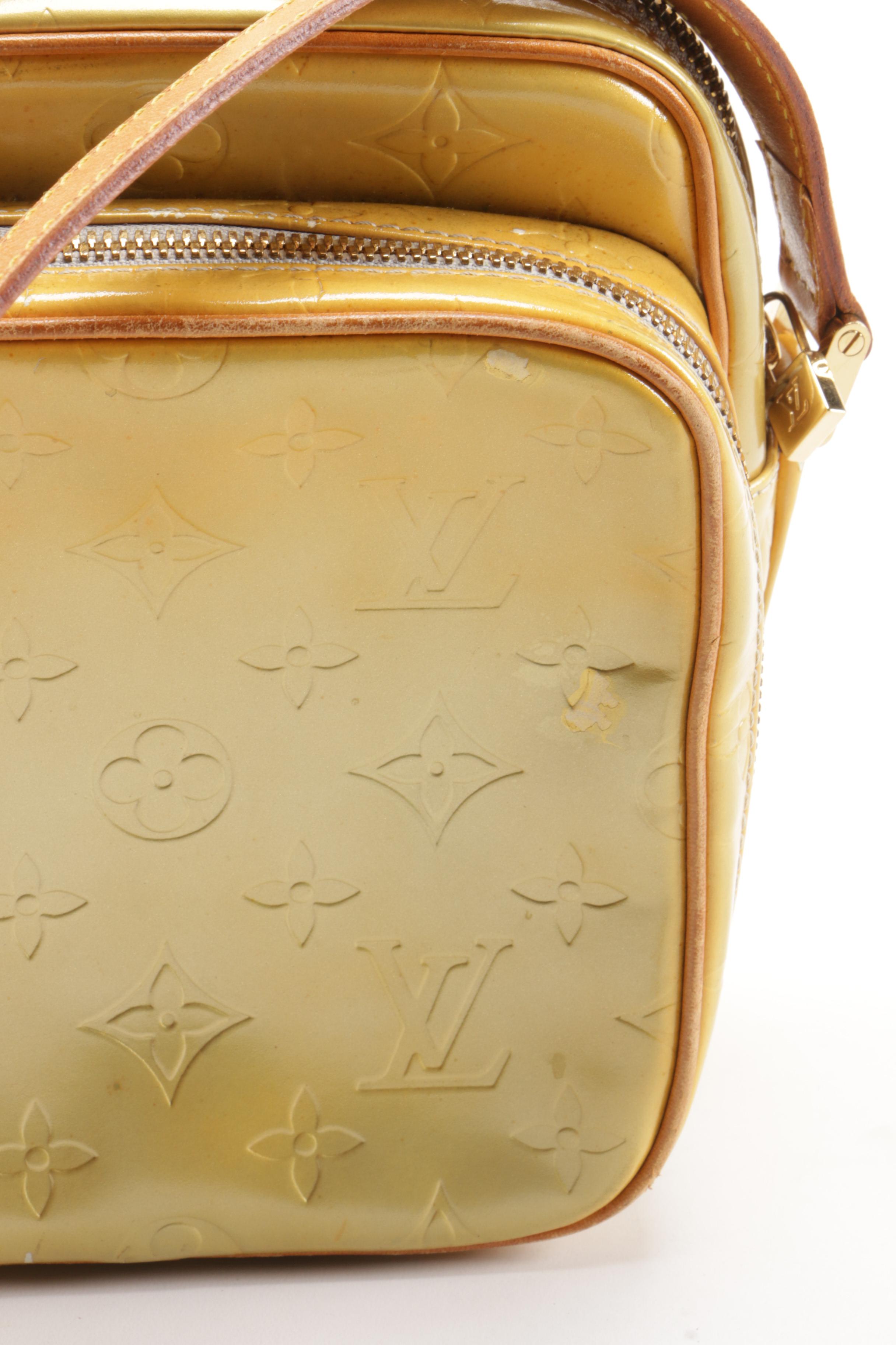 Louis Vuitton Wooster Crossbody Bag in Monogram Vernis and Vachetta Leather