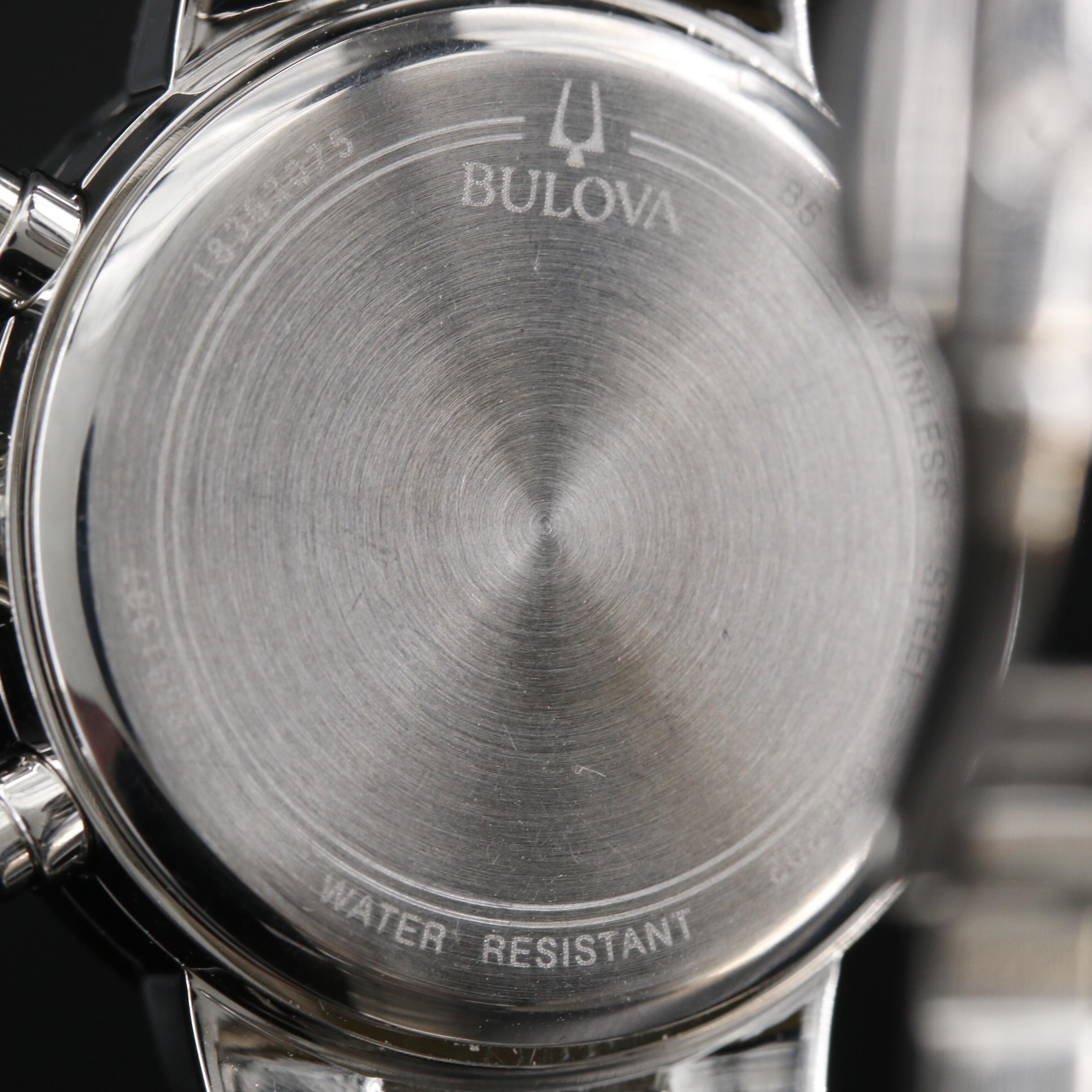 Bulova Maiden Lane Chronograph MOP and Diamond Stainless Steel Watch