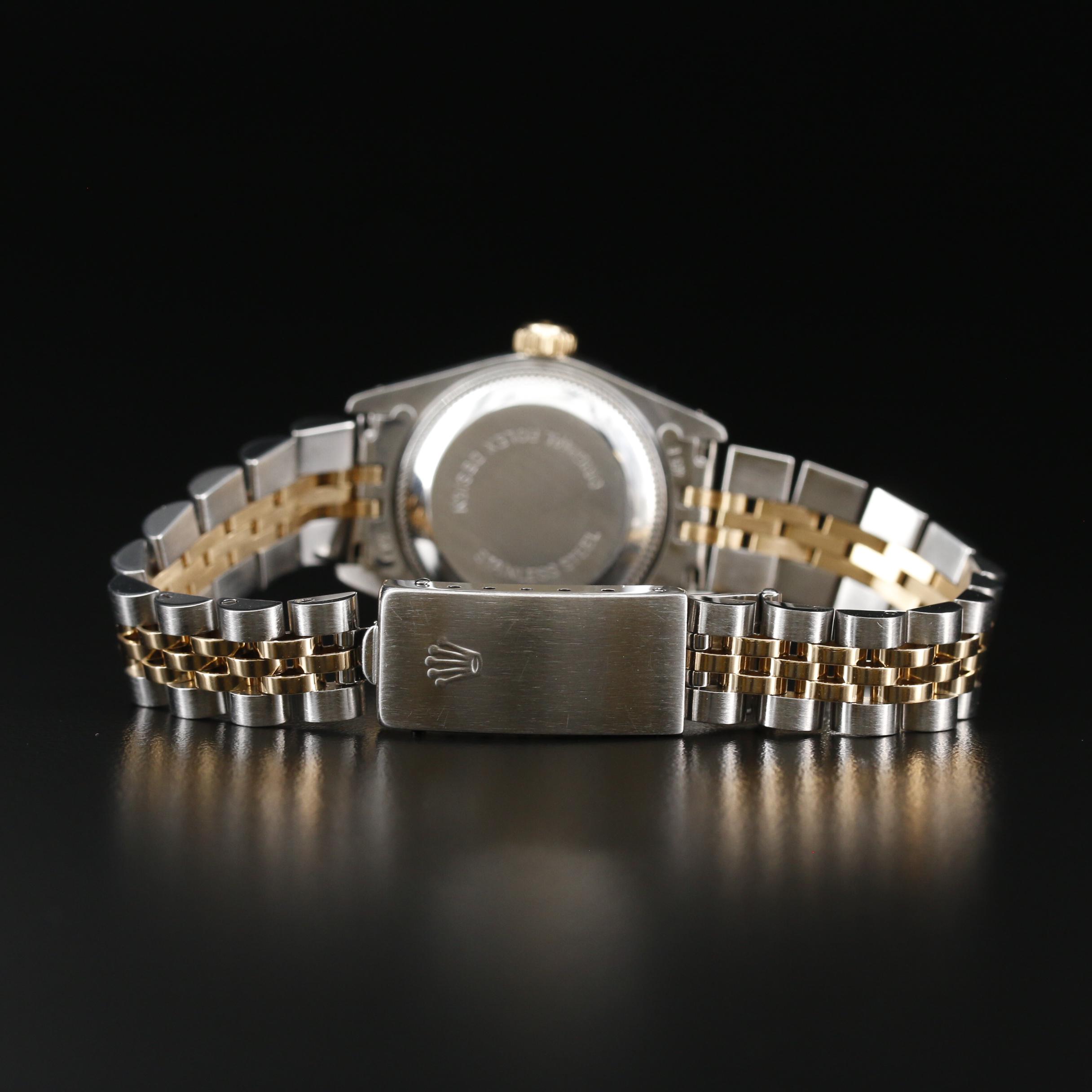 1993 Rolex Datejust 14K, 18K and Stainless Steel Diamond Bezel Watch