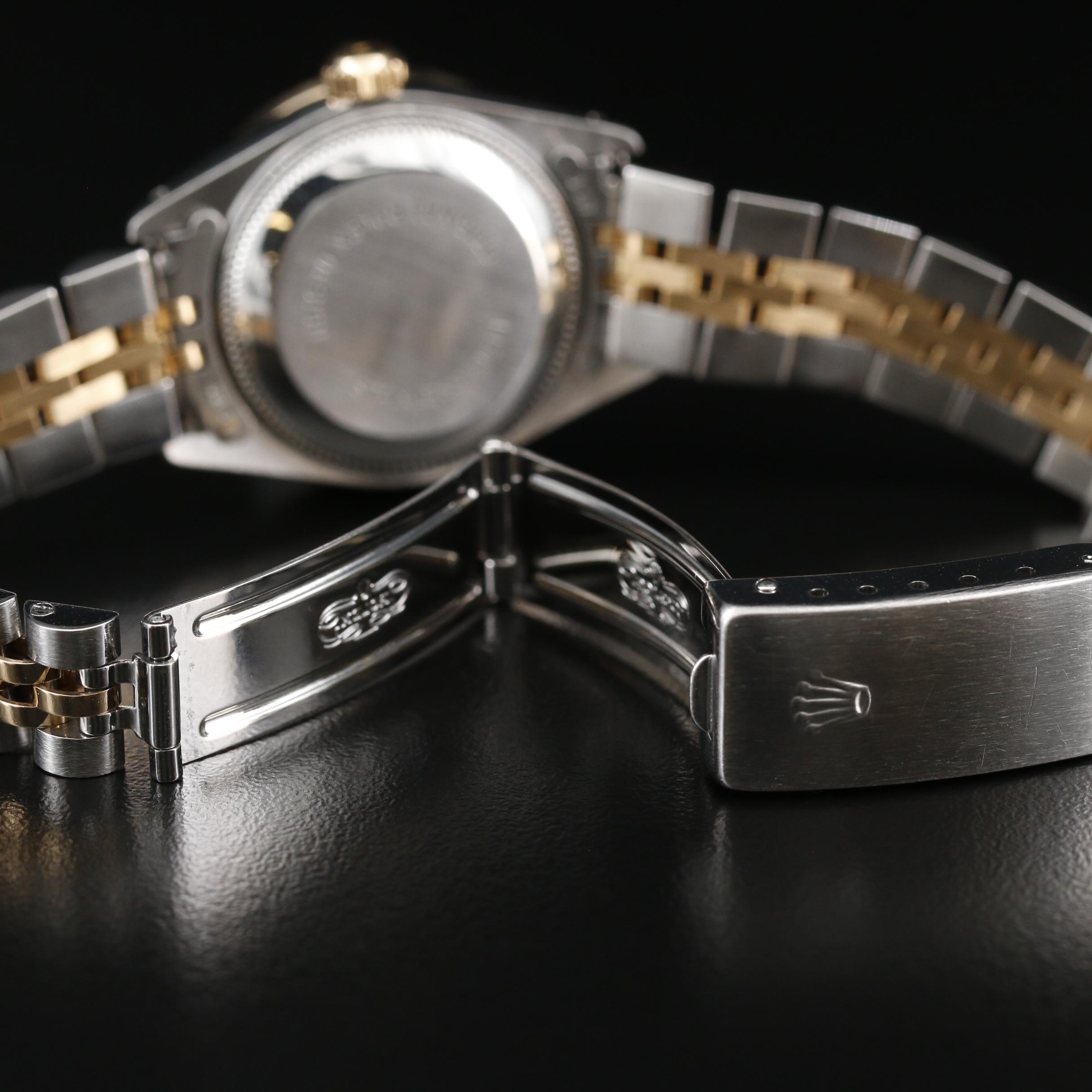 1993 Rolex Datejust 14K, 18K and Stainless Steel Diamond Bezel Watch