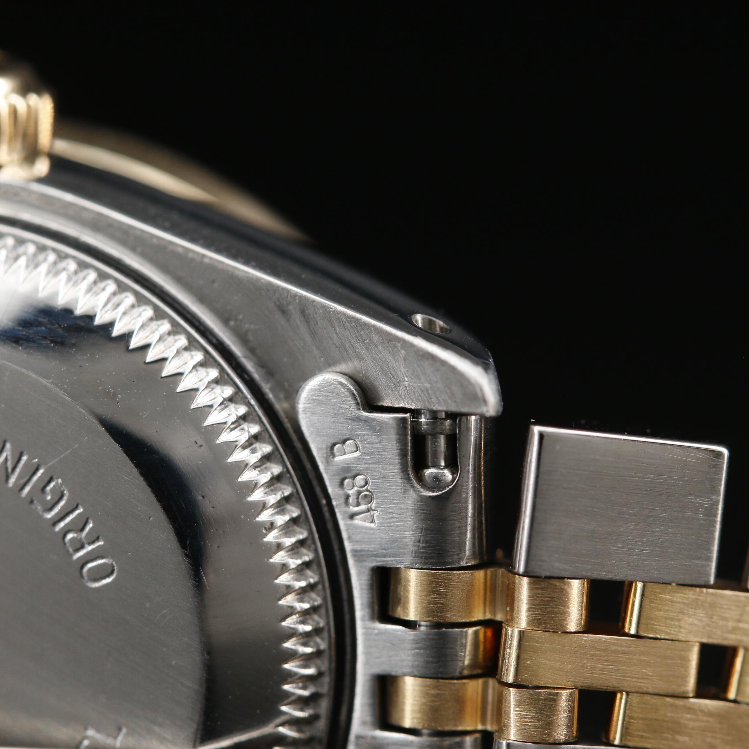 1993 Rolex Datejust 14K, 18K and Stainless Steel Diamond Bezel Watch