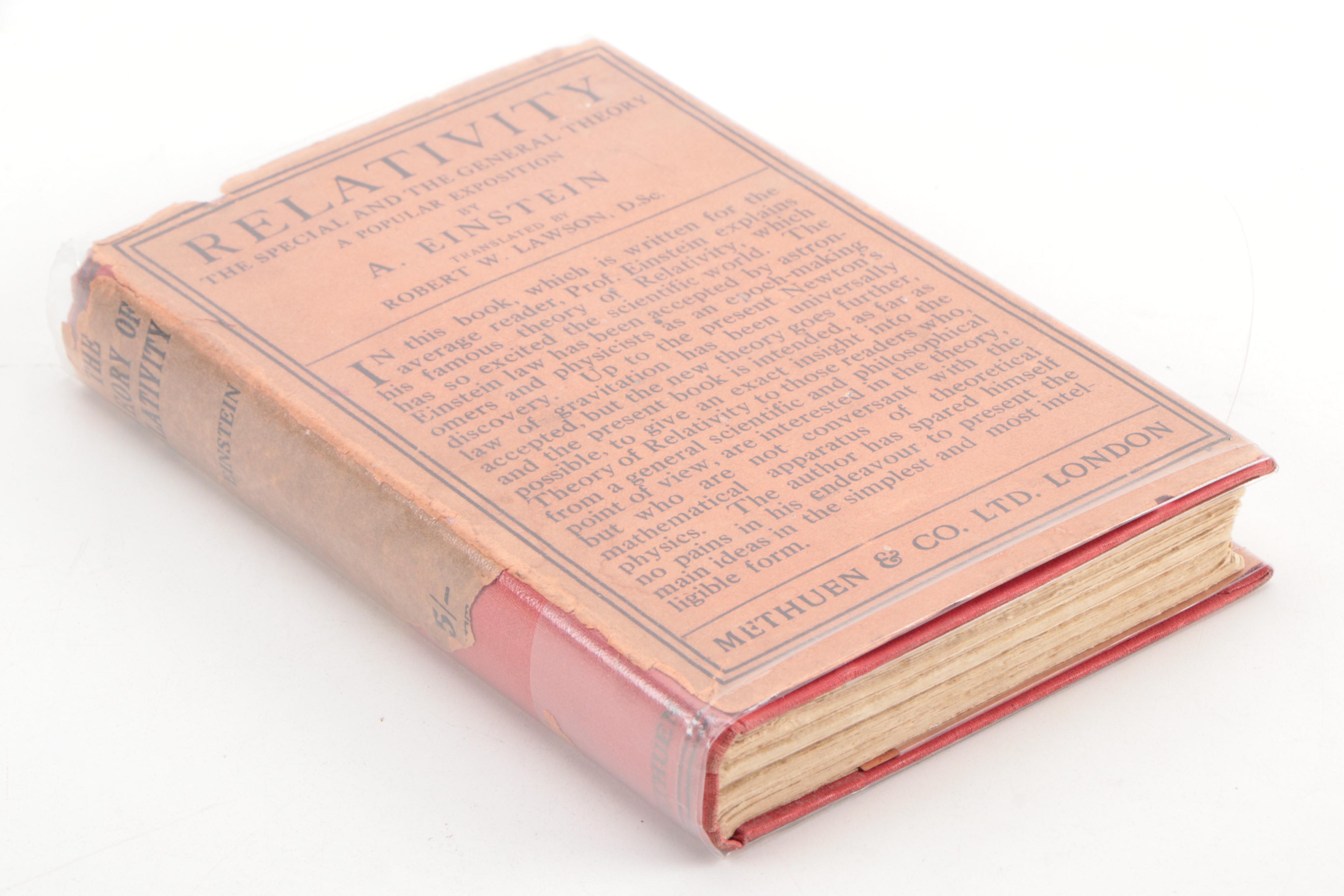 First Edition, First Printing "Relativity" by Einstein with Custom Clamshell Box