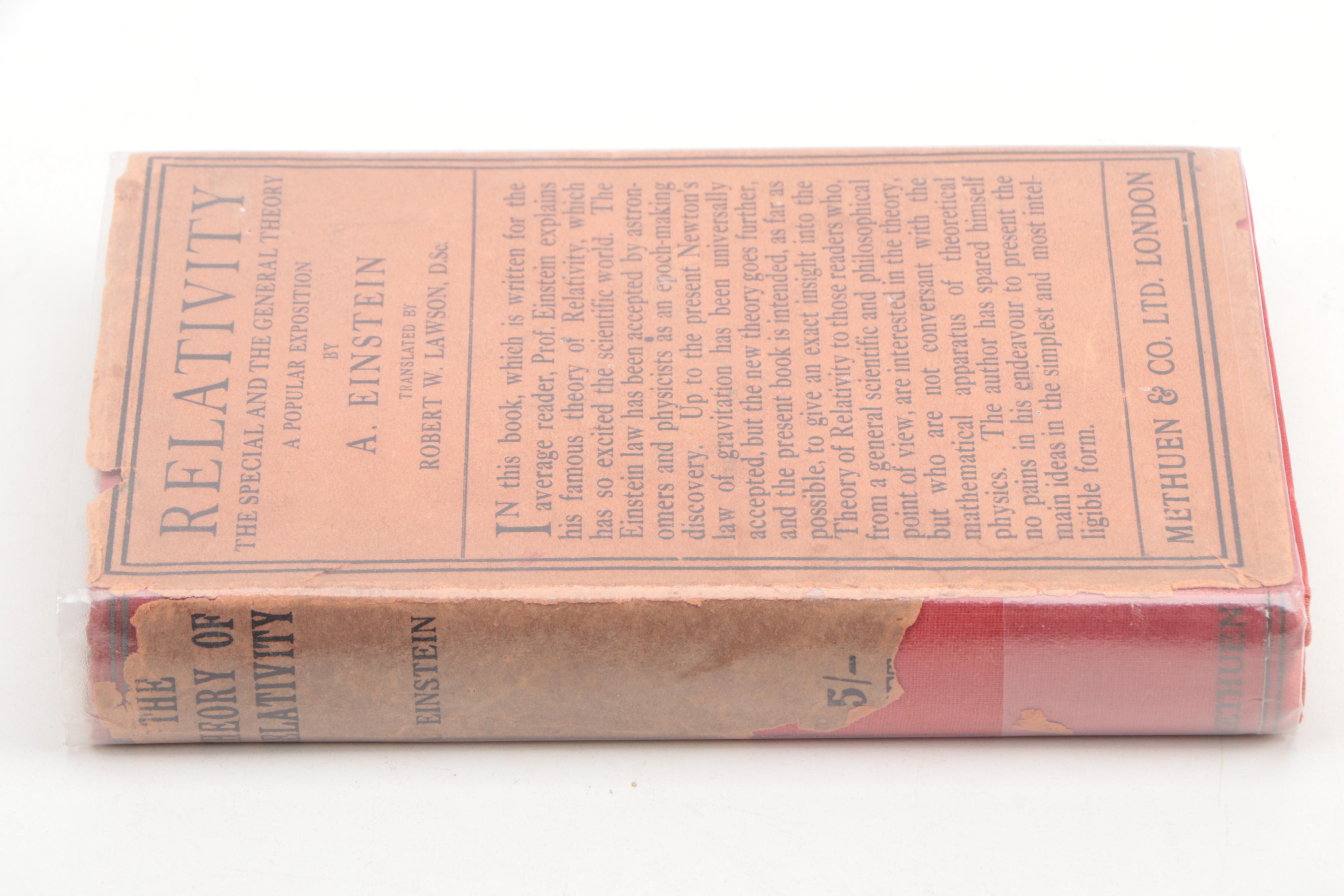 First Edition, First Printing "Relativity" by Einstein with Custom Clamshell Box