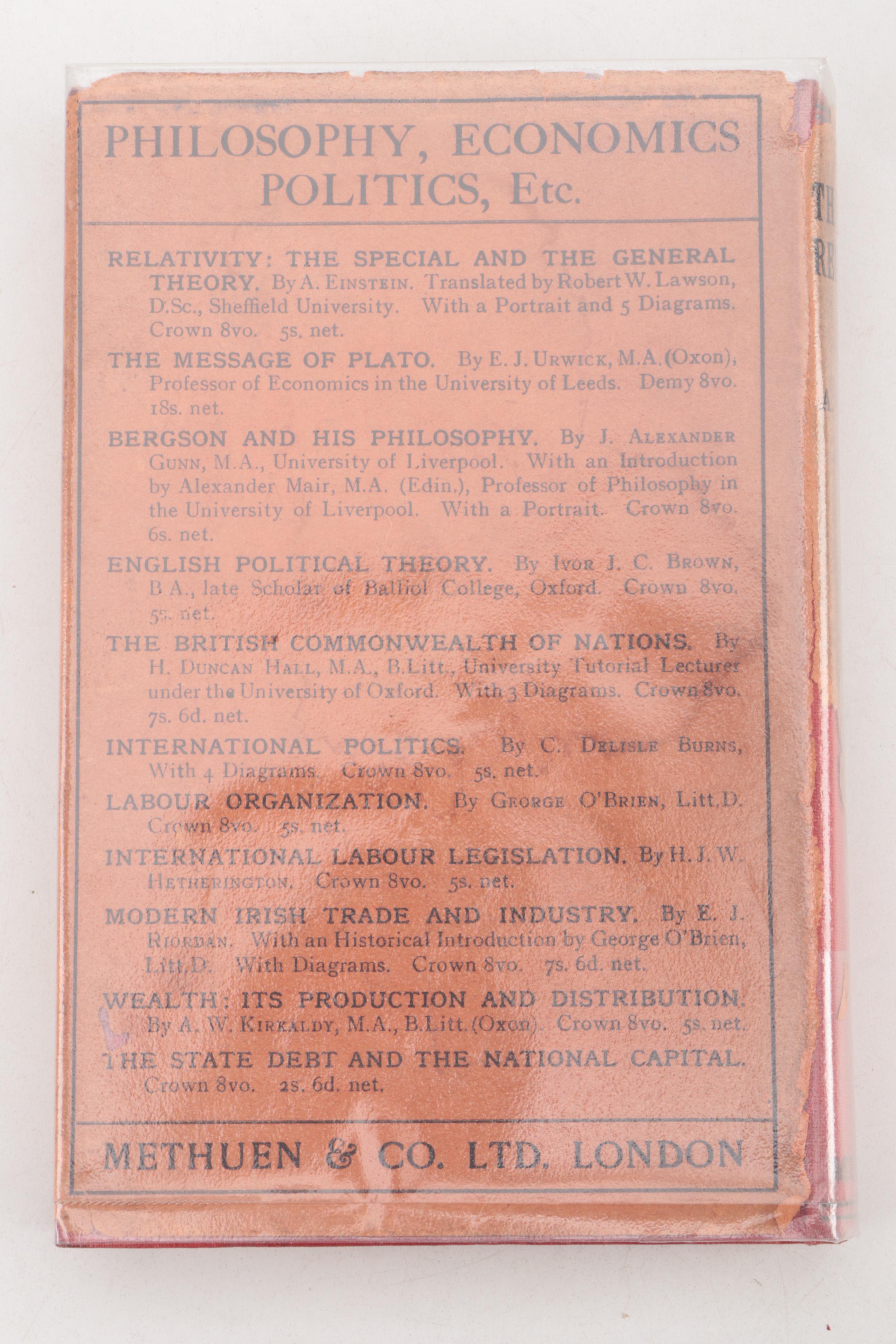 First Edition, First Printing "Relativity" by Einstein with Custom Clamshell Box