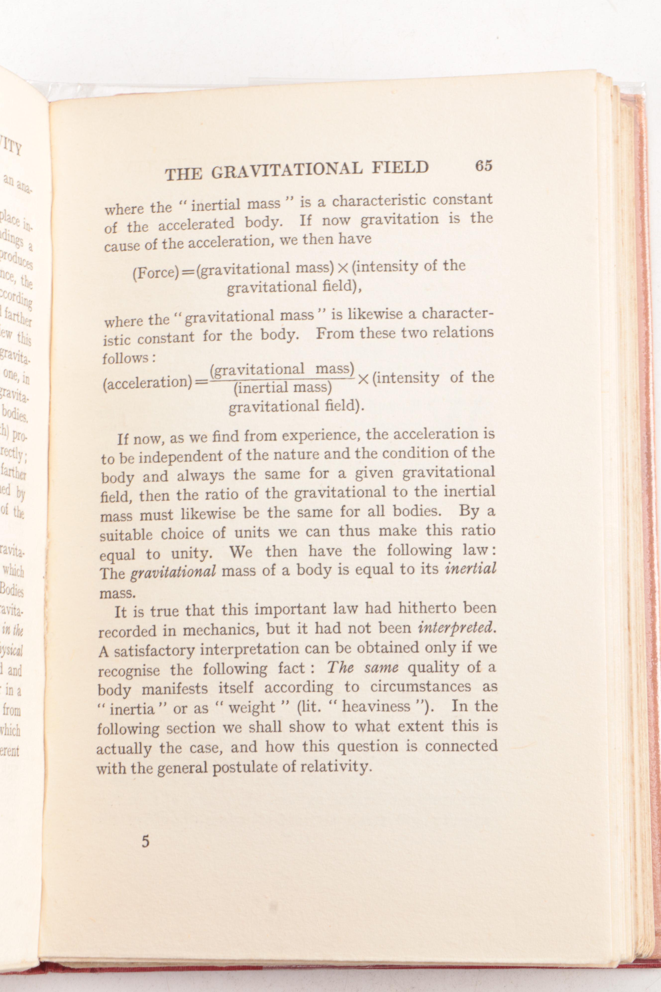 First Edition, First Printing "Relativity" by Einstein with Custom Clamshell Box