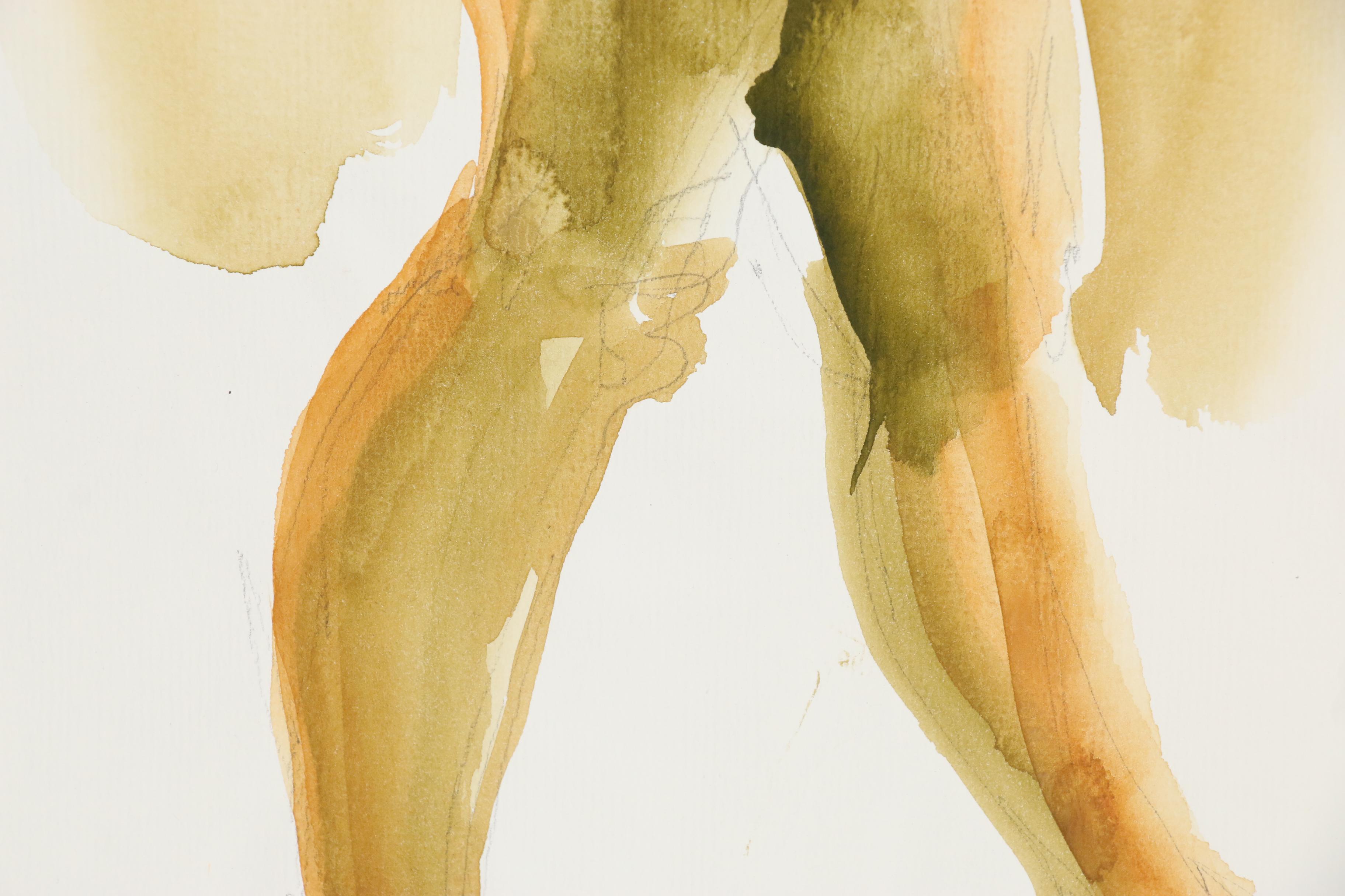 John Tuska Watercolor Painting of Female Nude, Late 20th Century