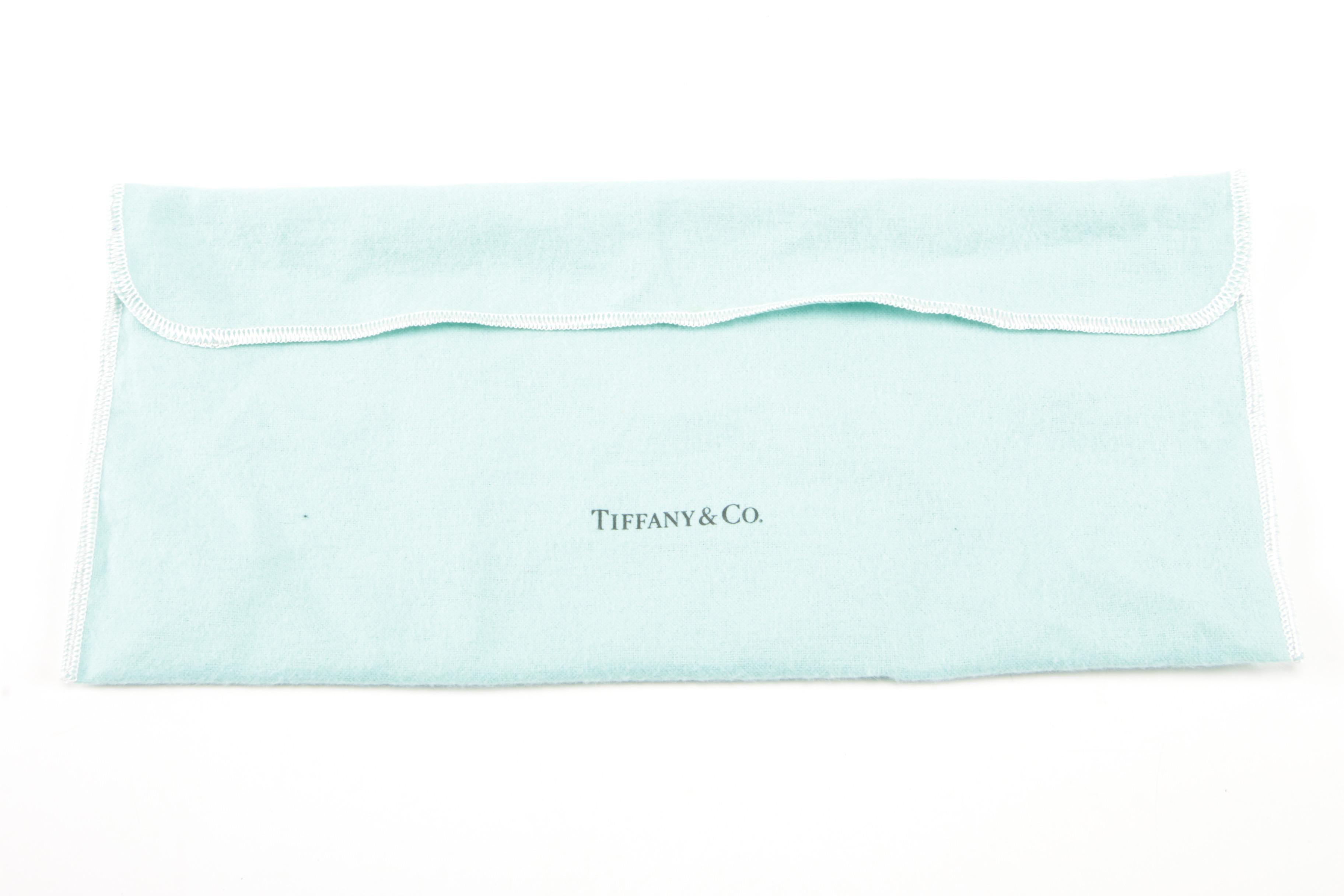 Tiffany & Co. Black Pebbled Leather City Wallet on Chain Clutch with Rolo Chain