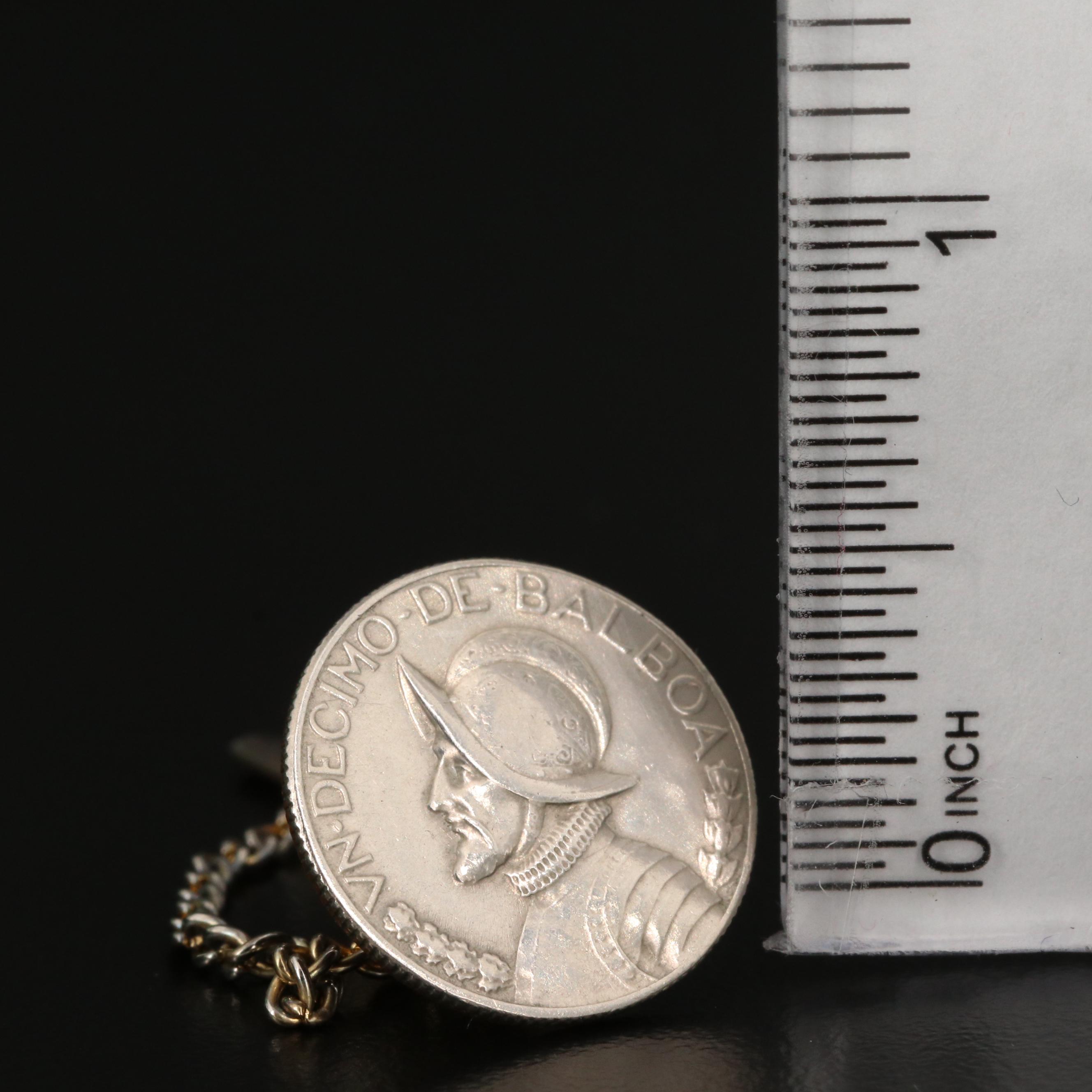 Vintage Tie Tacks with Coins, 14K, Antique Murano Glass, Enamel and Gemstones