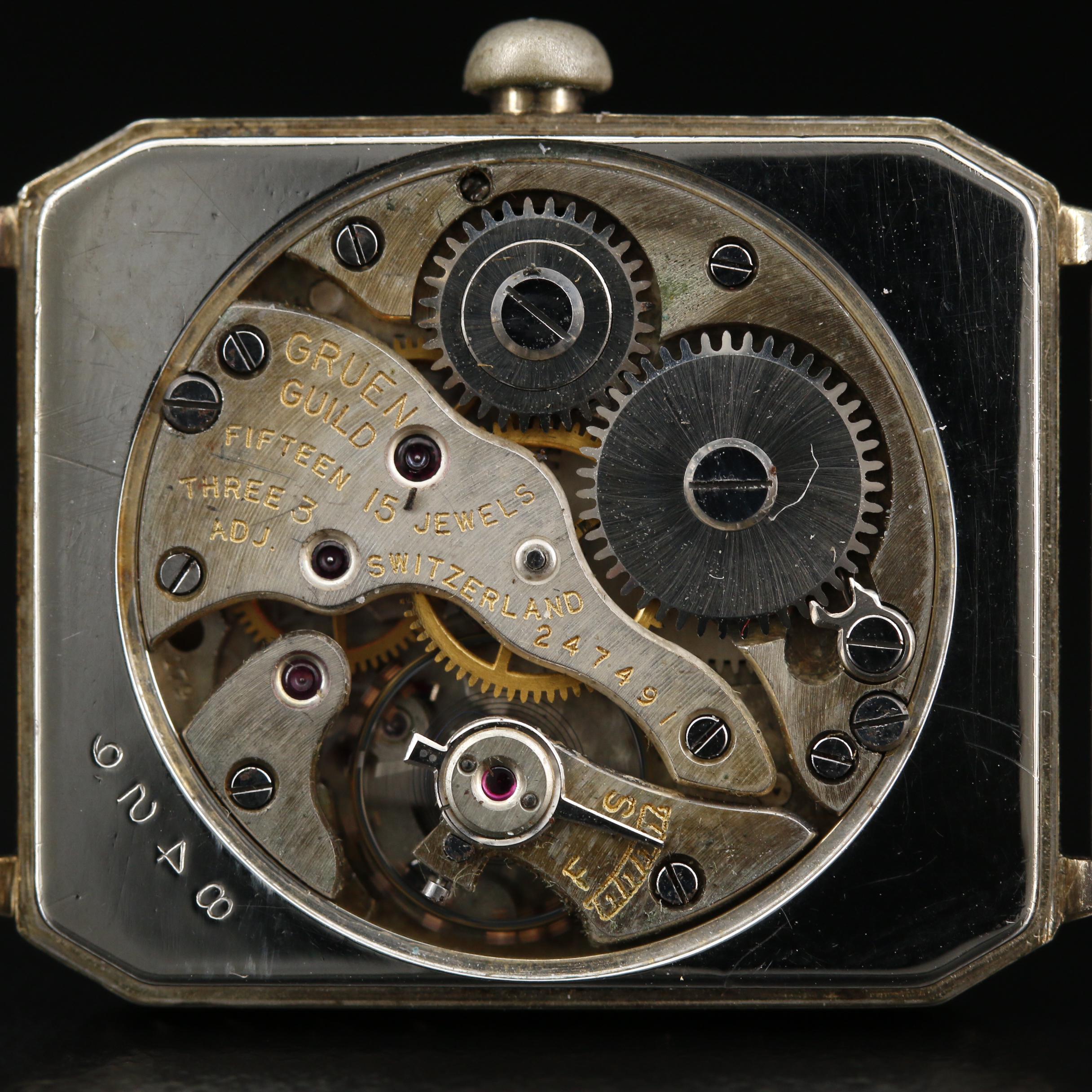 1920s Gruen Guild Gold Filled and Sterling Silver Watch