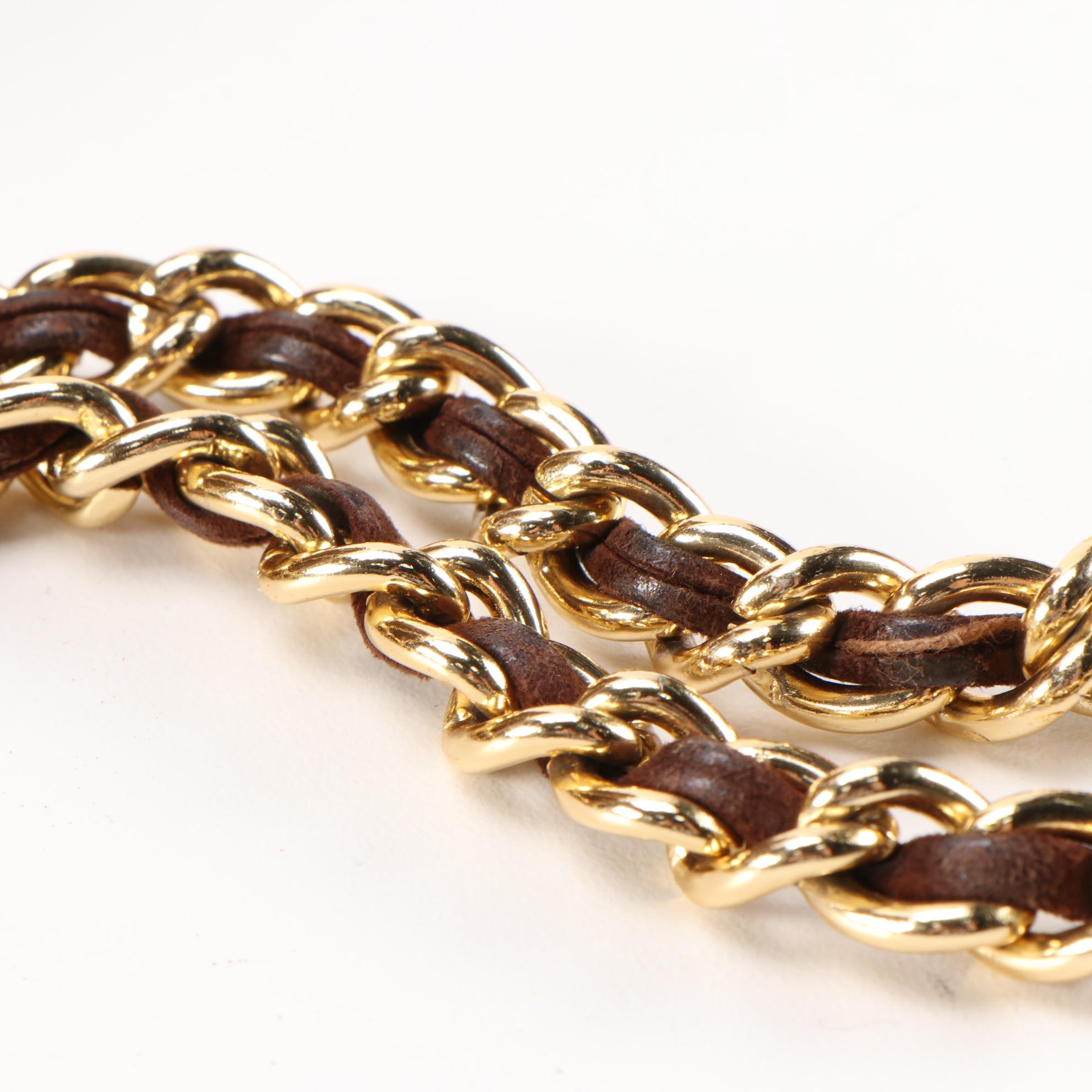 Prada Quilted Brown Suede Chain Shoulder Bag