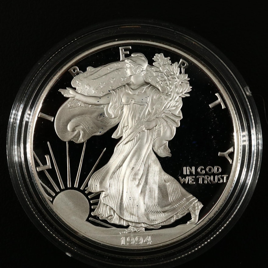 Key Date Low Mintage 1994-P American Silver Eagle Proof Bullion Coin