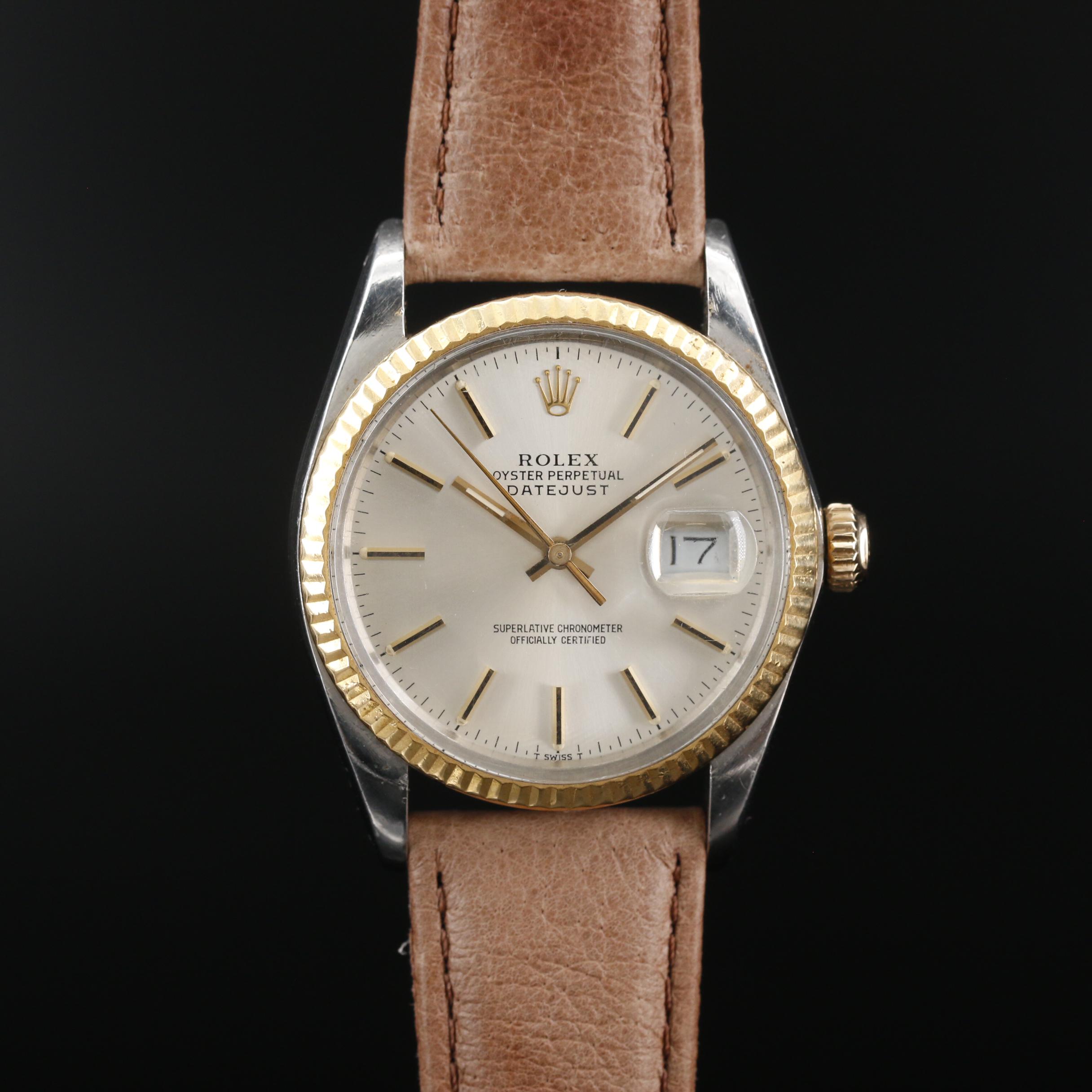 1985 Rolex "Datejust" 18K Gold and Stainless Steel Watch
