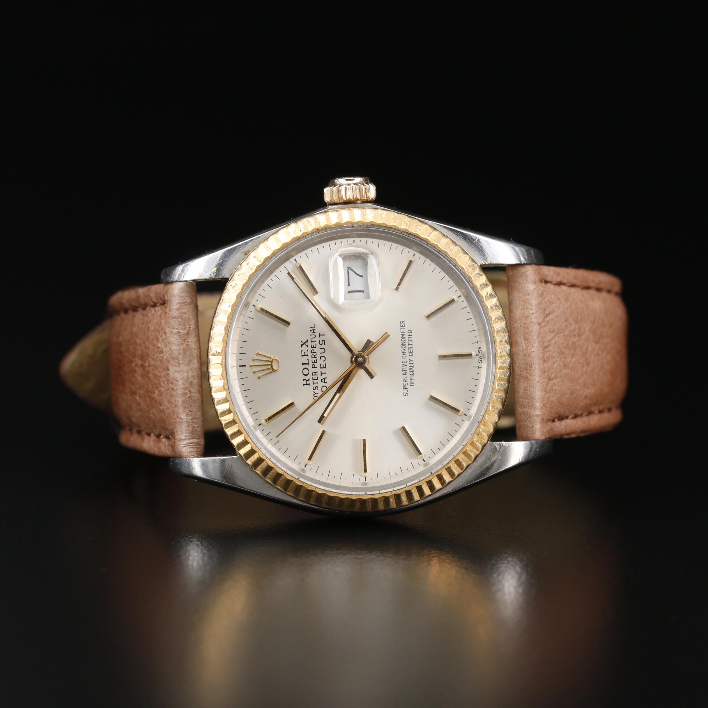 1985 Rolex "Datejust" 18K Gold and Stainless Steel Watch