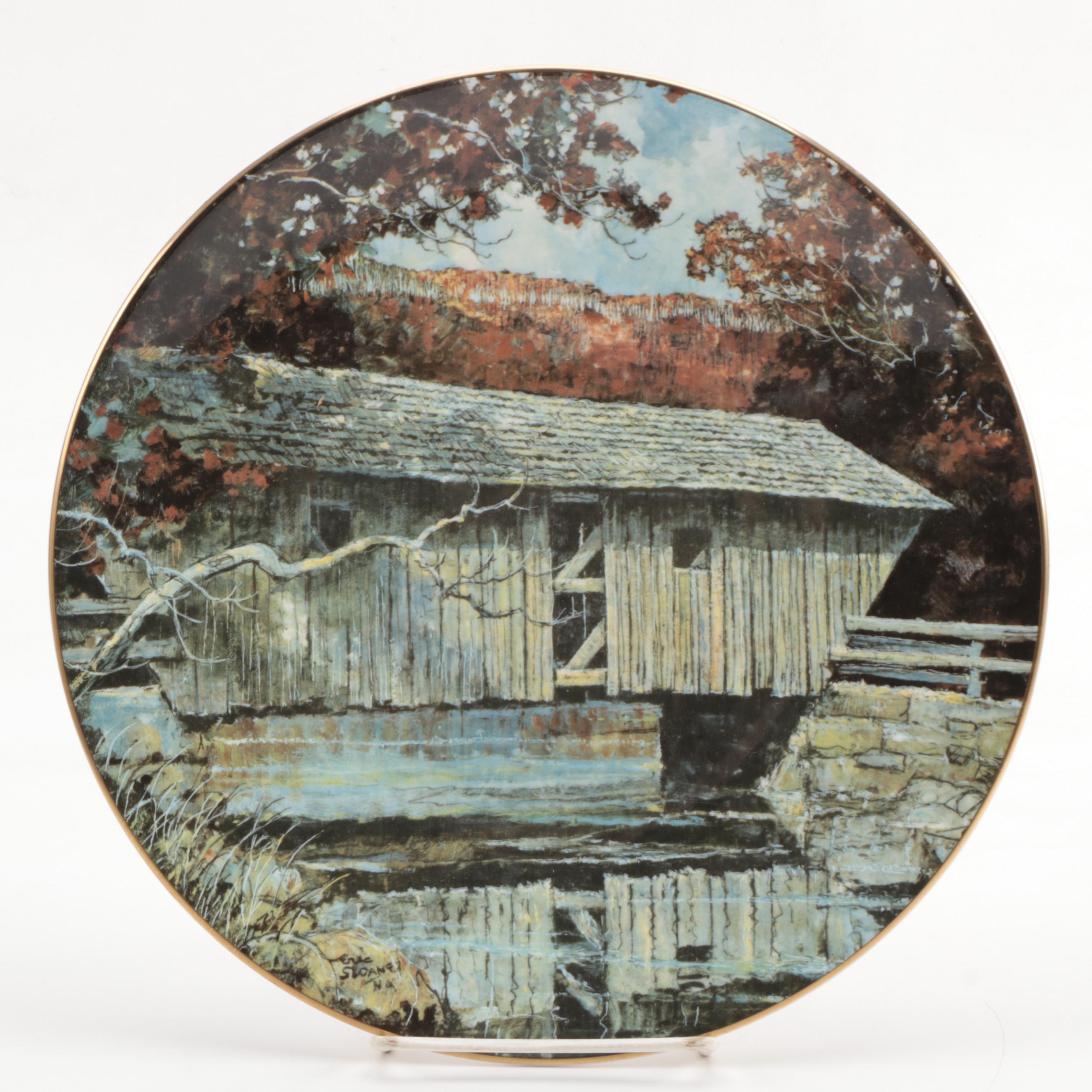 Royal Doulton Eric Sloane Collector Plates Including "Lovejoy Bridge," 1977–1978