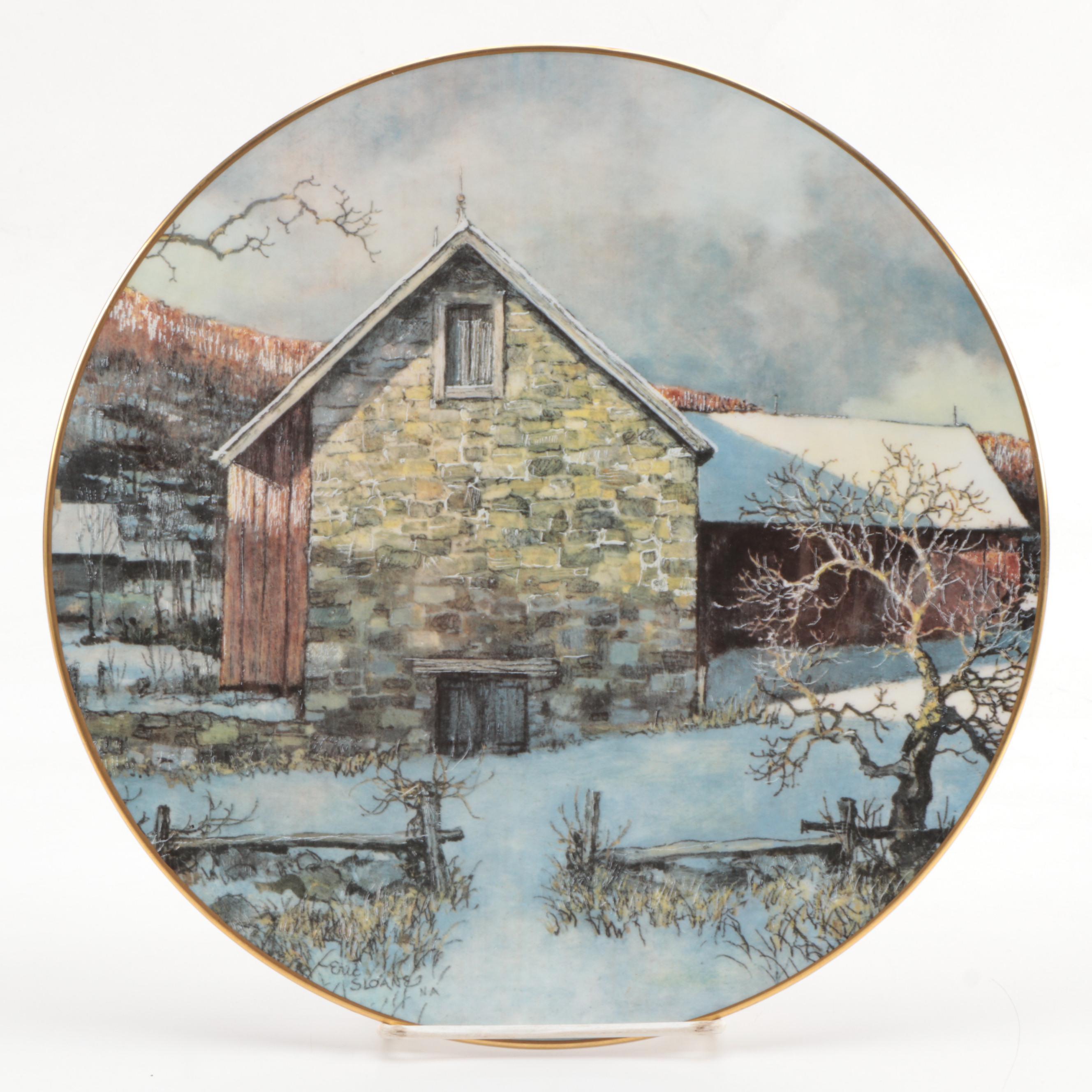 Royal Doulton Eric Sloane Collector Plates Including "Lovejoy Bridge," 1977–1978