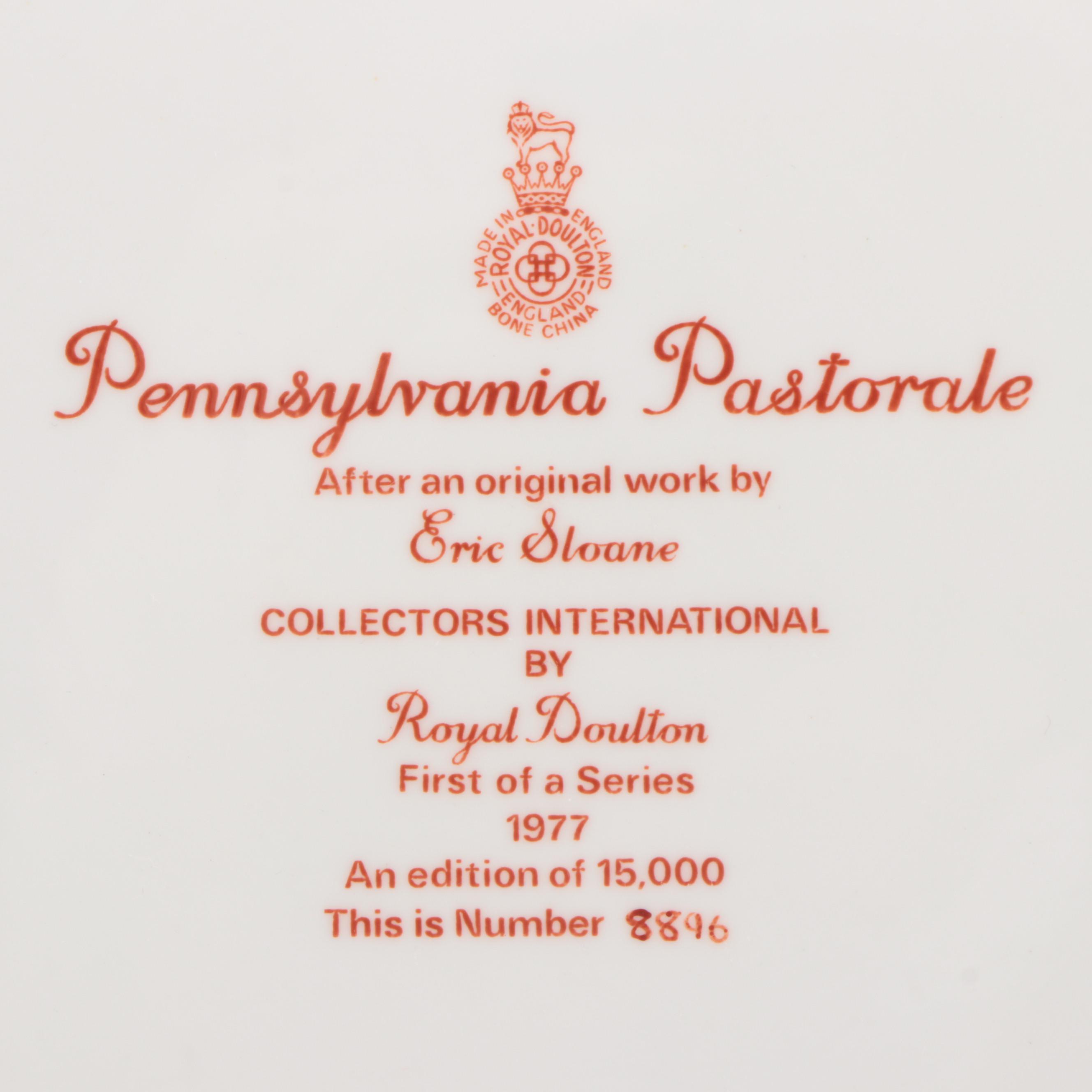 Royal Doulton Eric Sloane Collector Plates Including "Lovejoy Bridge," 1977–1978