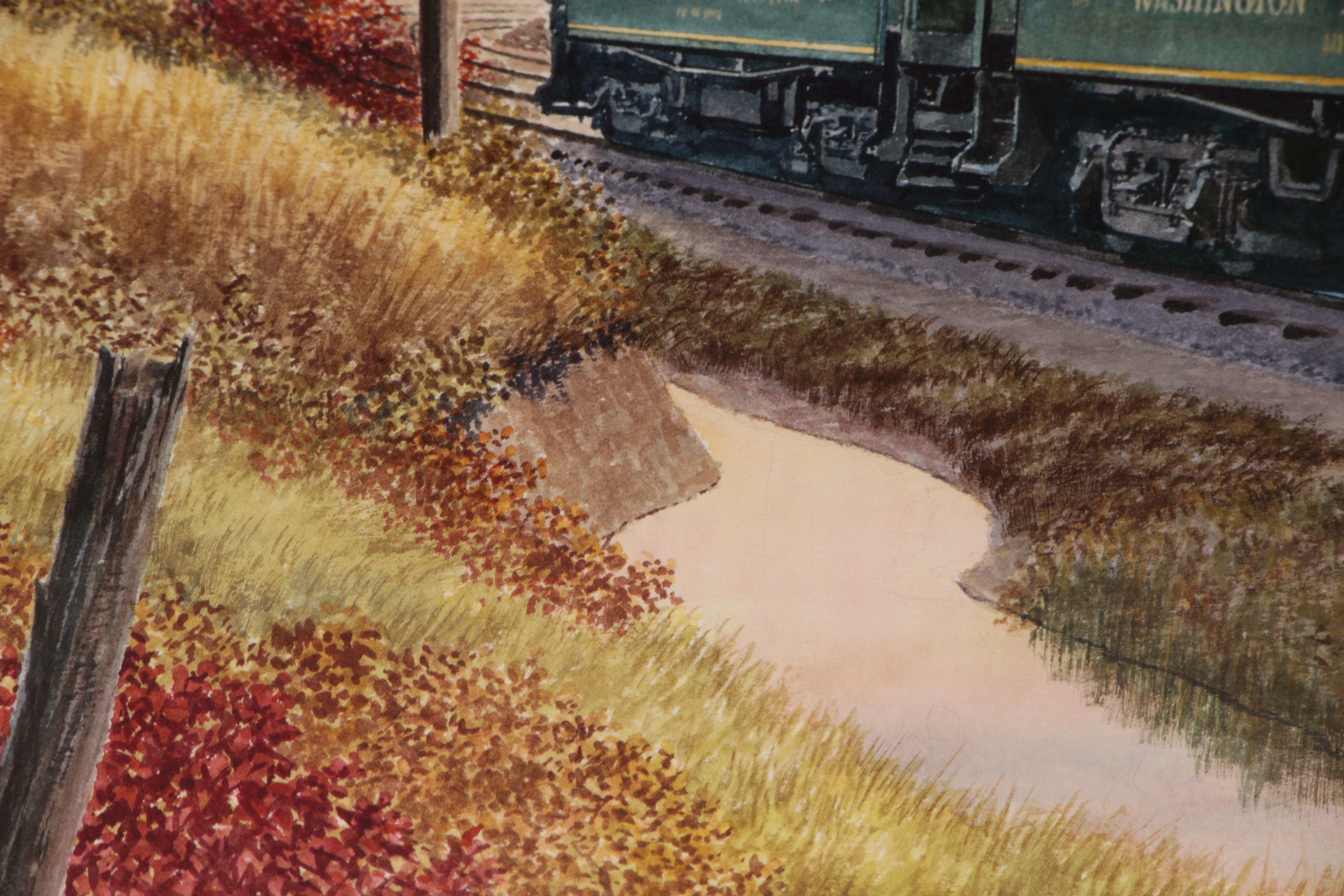 Howard Fogg Watercolor Painting of Baltimore Limited Train