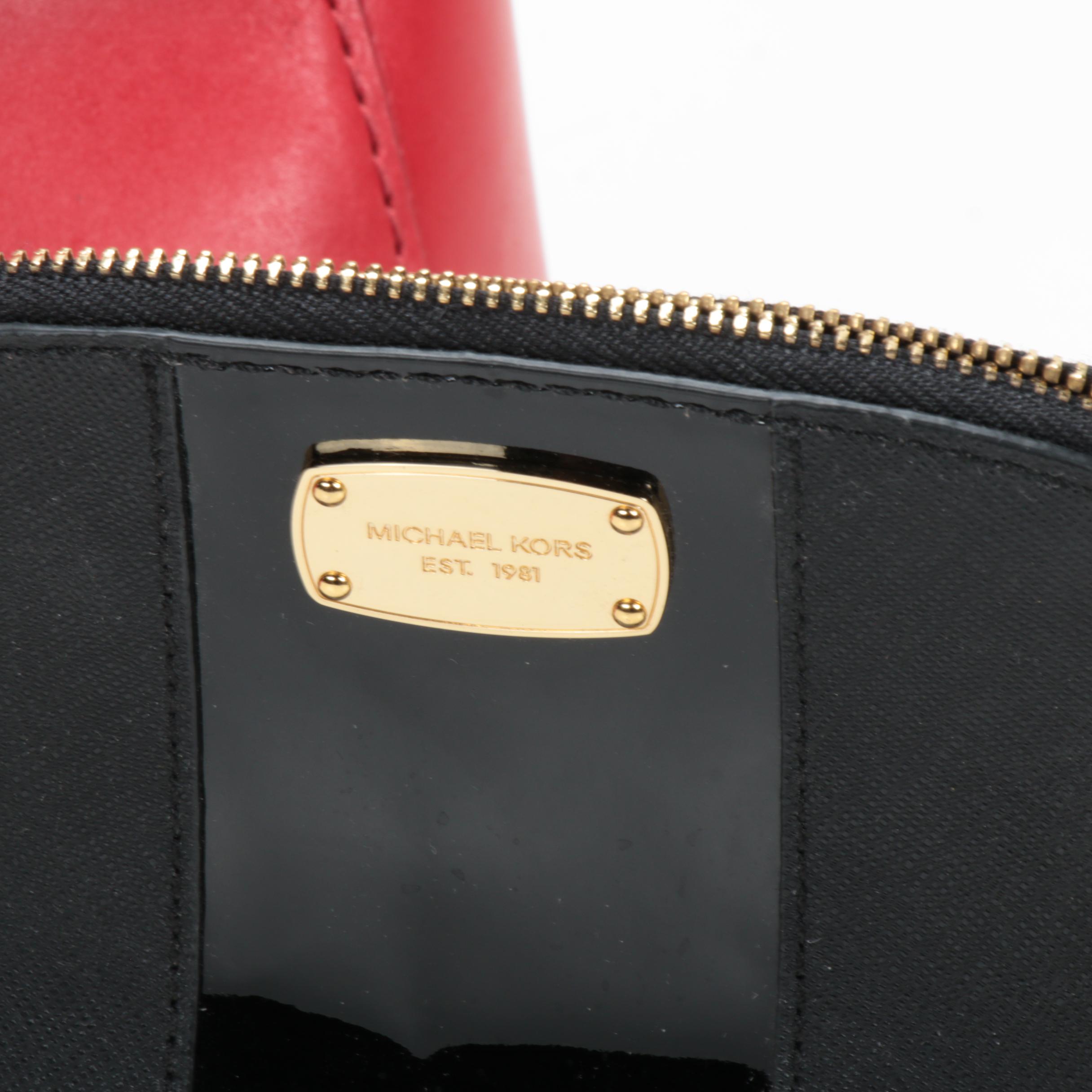 Kate Spade New York Top Handle Bag with Michael Kors Black Cosmetic Bag