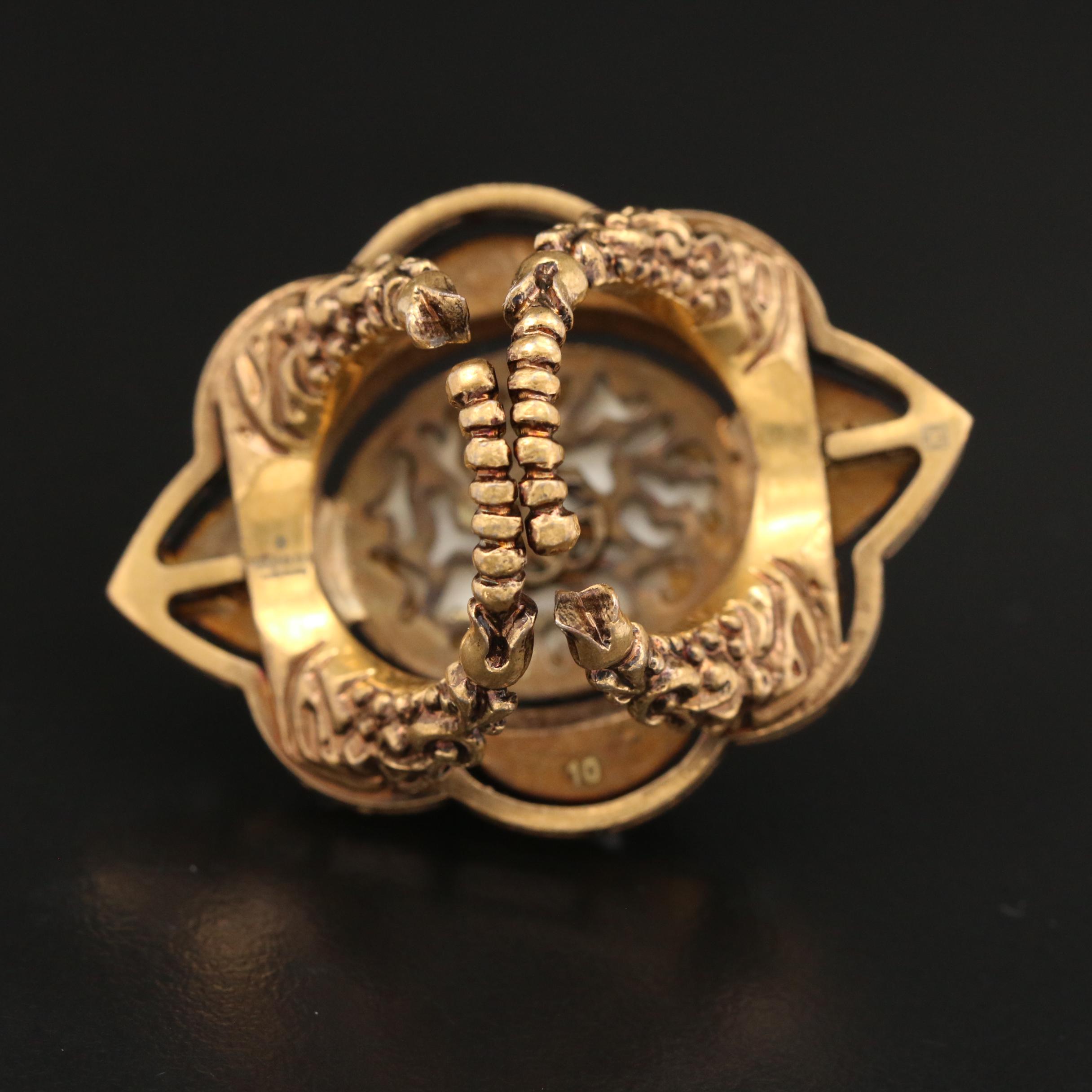 Gucci Faux Pearl Velvet Pin Cushion Ring