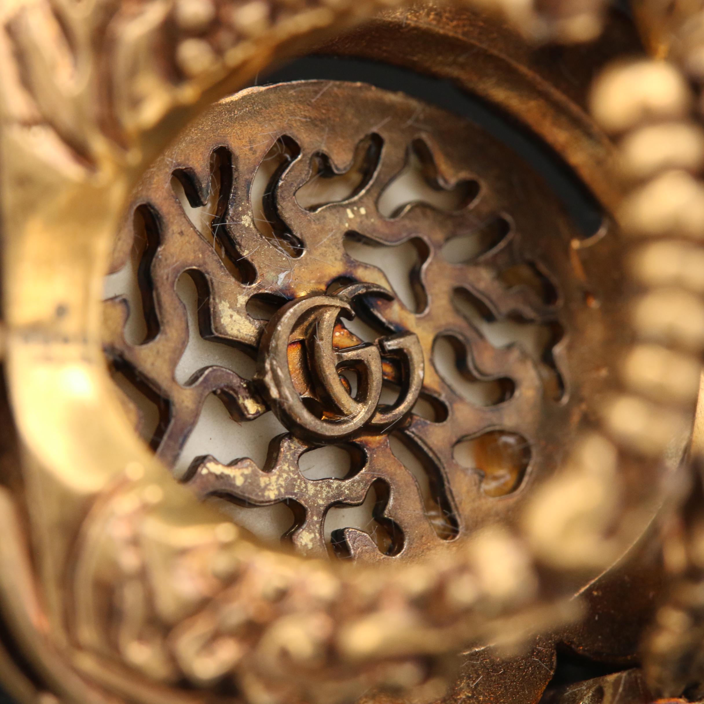 Gucci Faux Pearl Velvet Pin Cushion Ring