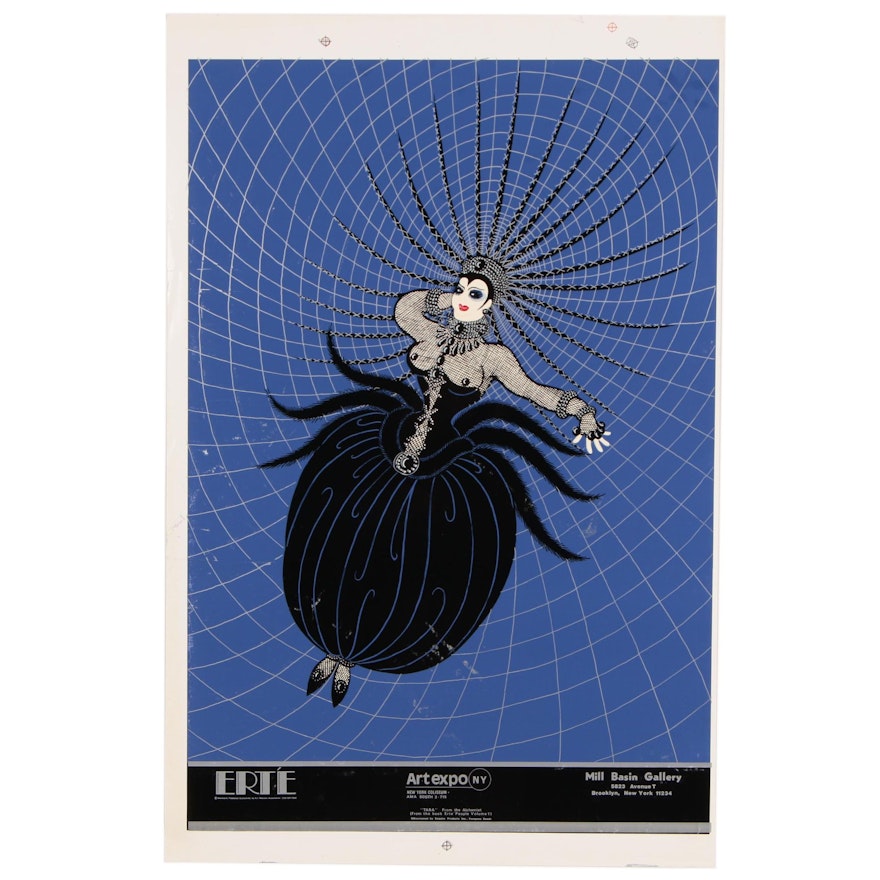 Serigraph Poster After Erté "Tara" for Art Expo, New York