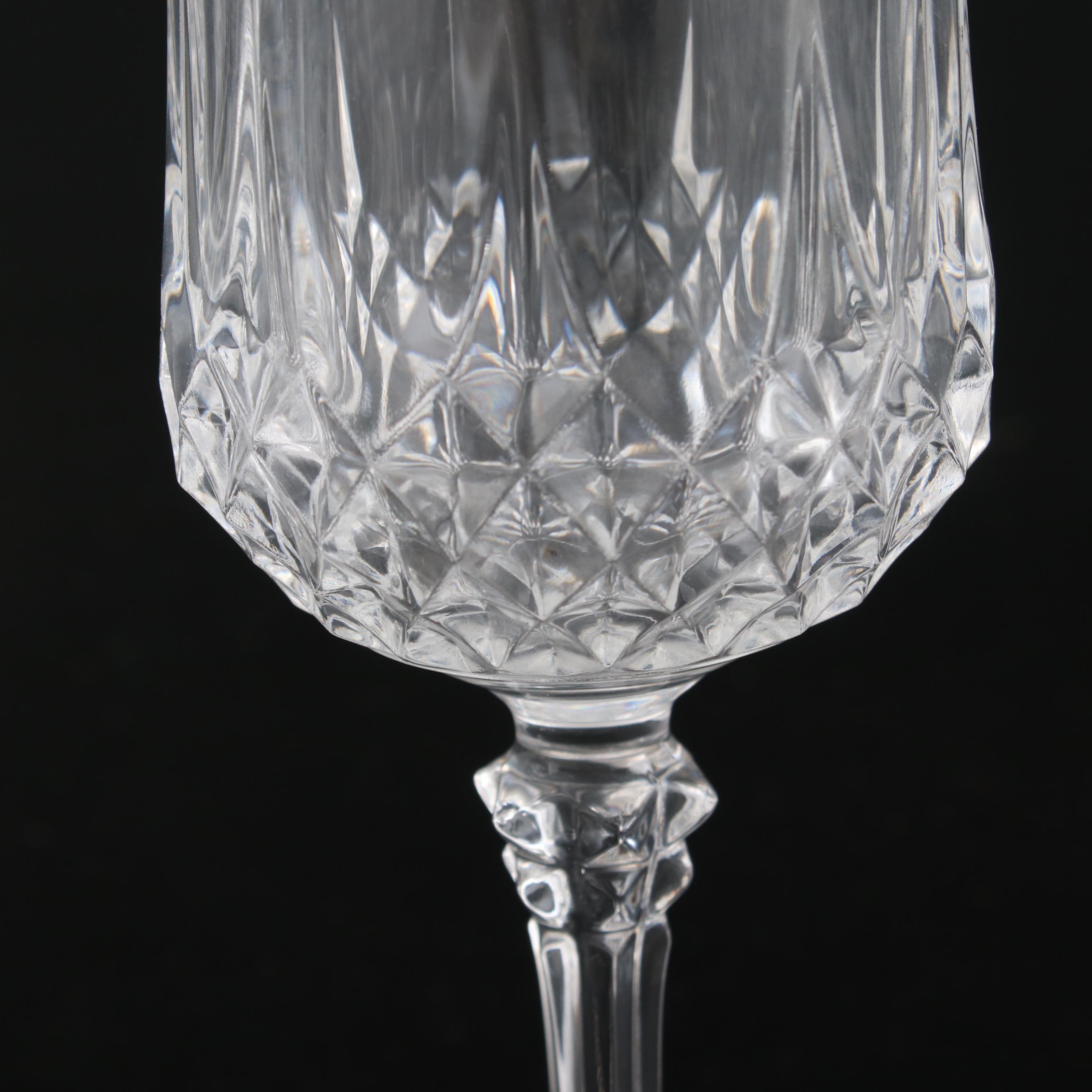 Cristal d'Arques "Longchamp" Crystal Red and White Wine Glasses with Pitcher