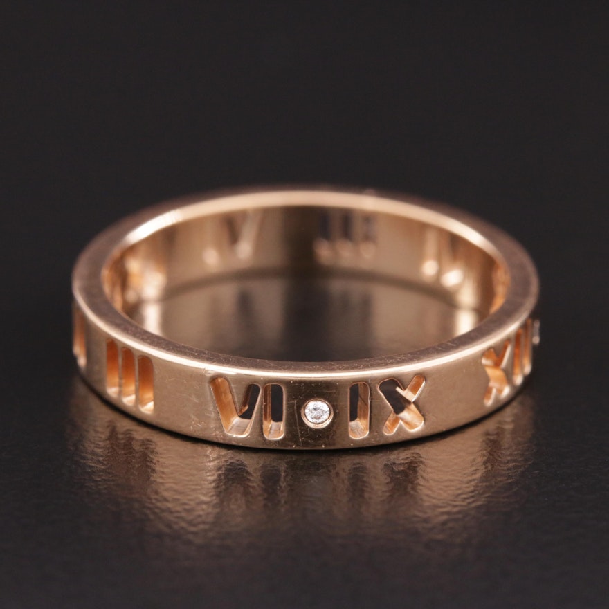 Tiffany & Co. "Atlas" 18K Diamond Ring