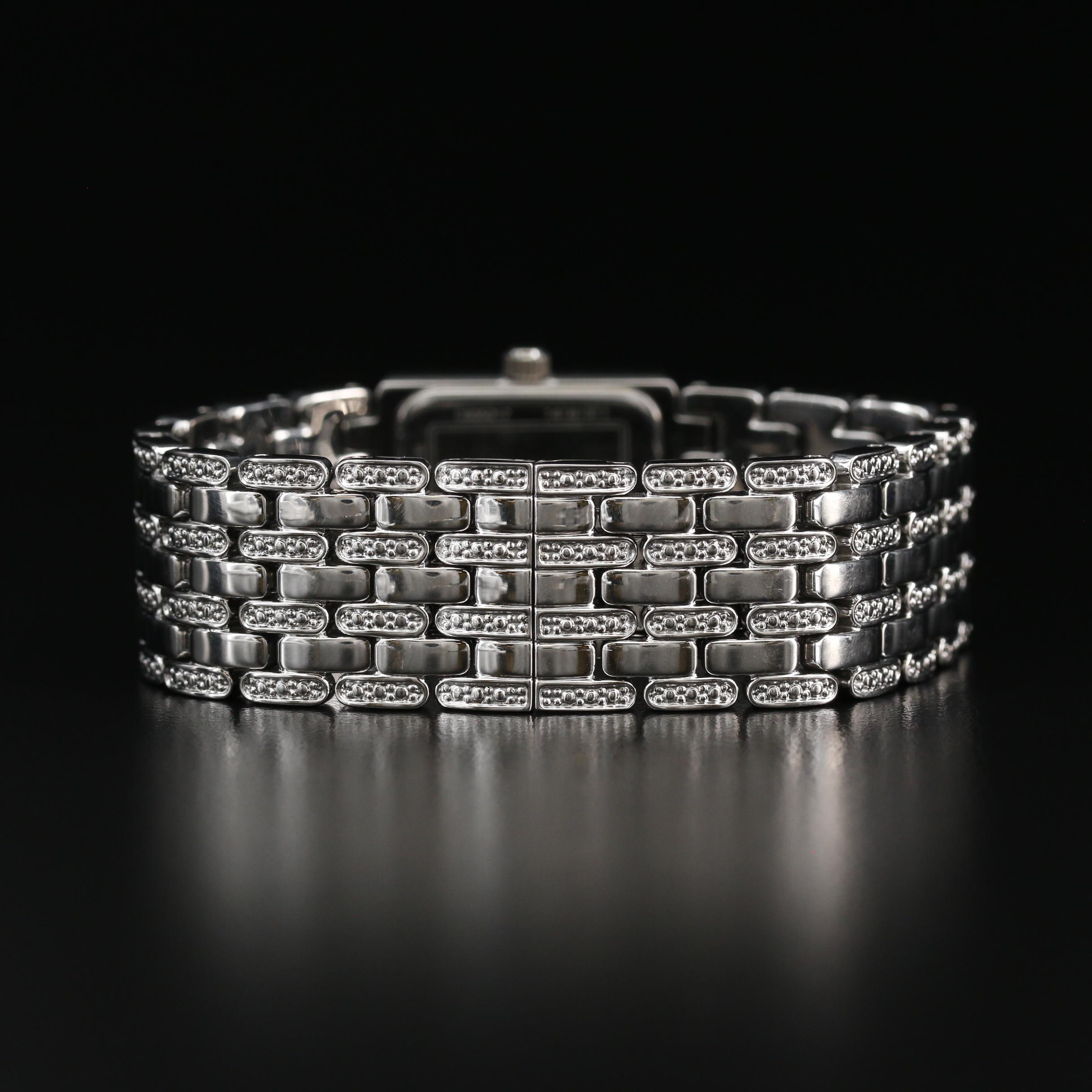 Bulova Mother of Pearl and Crystal Stainless Steel Quartz Watch