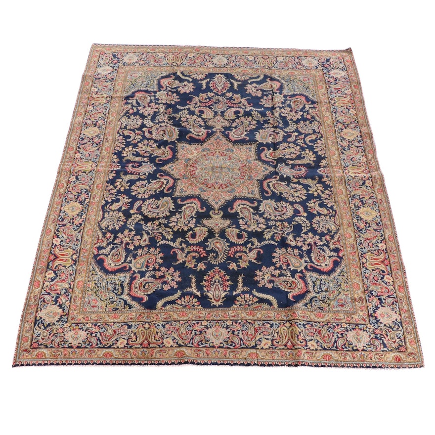 9'0 x 12'0 Hand-Knotted Persian Malayer Wool Rug