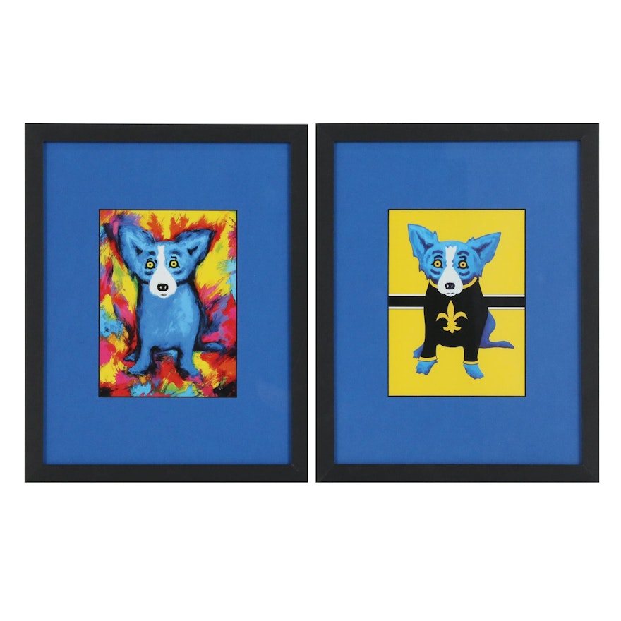 Offset Lithographs After George Rodrigue "Blue Dog" Series